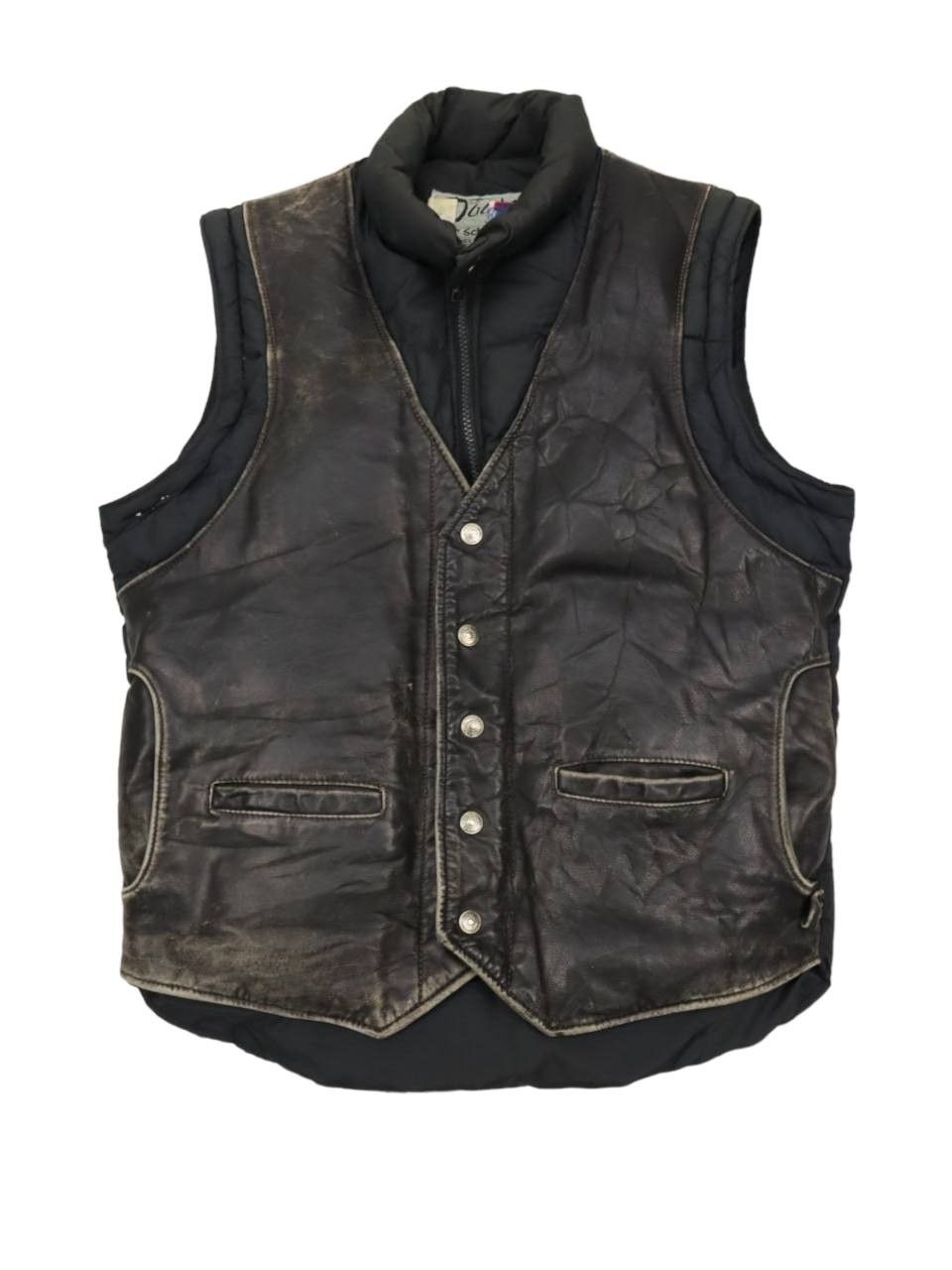 Schott Vintage Schott Detachable Leather Goose Down Puffer Jacket Size US M / EU 48-50 / 2 - 7 Thumbnail