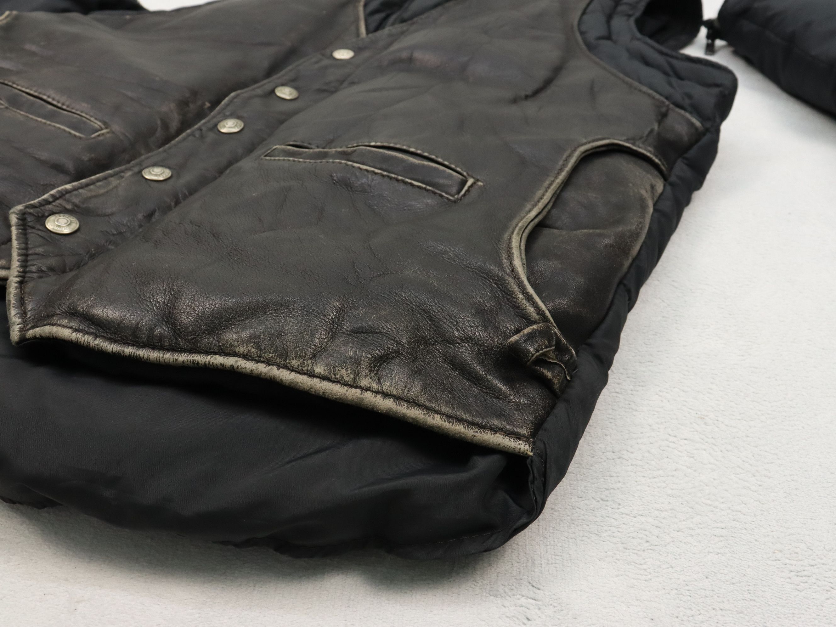 Schott Vintage Schott Detachable Leather Goose Down Puffer Jacket Size US M / EU 48-50 / 2 - 21 Thumbnail
