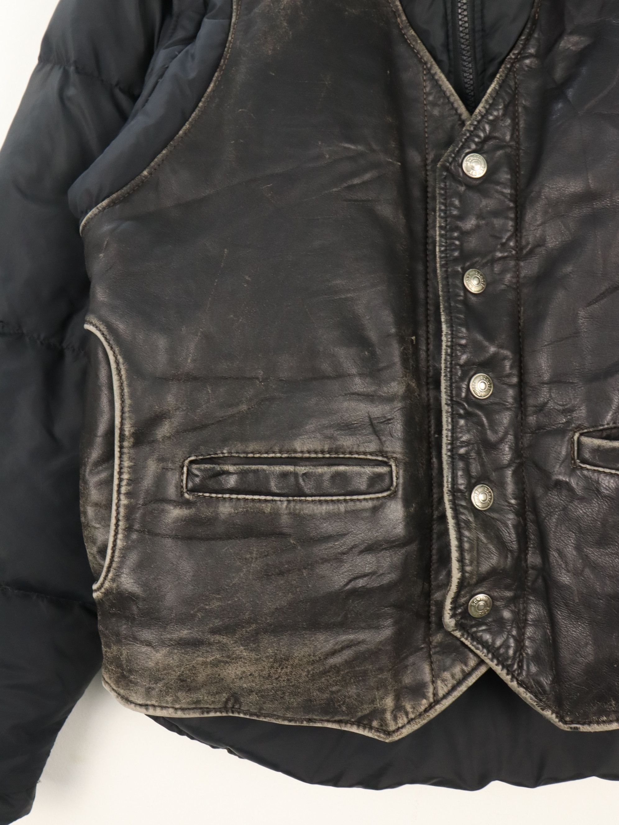 Schott Vintage Schott Detachable Leather Goose Down Puffer Jacket Size US M / EU 48-50 / 2 - 13 Thumbnail
