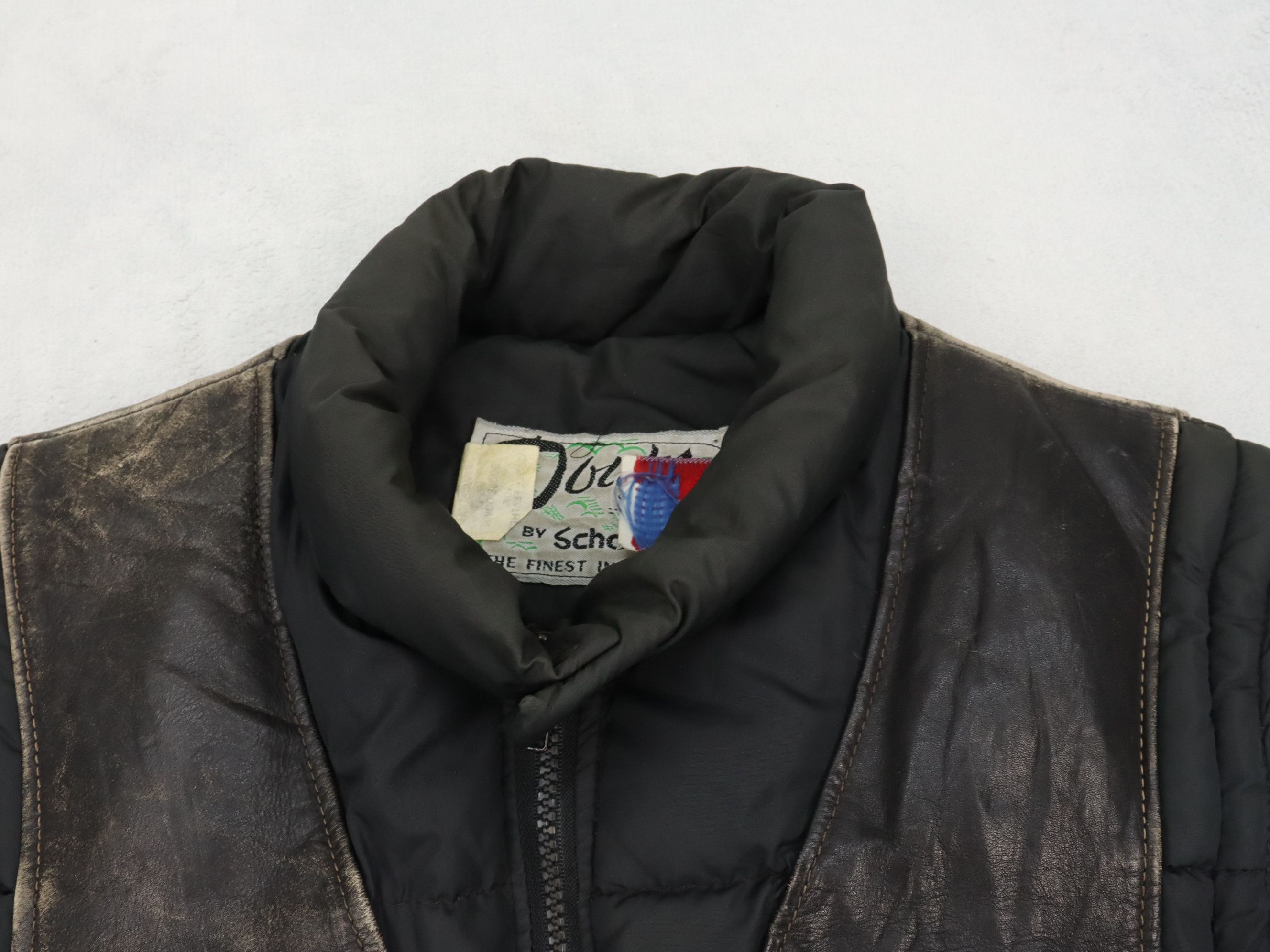 Schott Vintage Schott Detachable Leather Goose Down Puffer Jacket Size US M / EU 48-50 / 2 - 20 Thumbnail