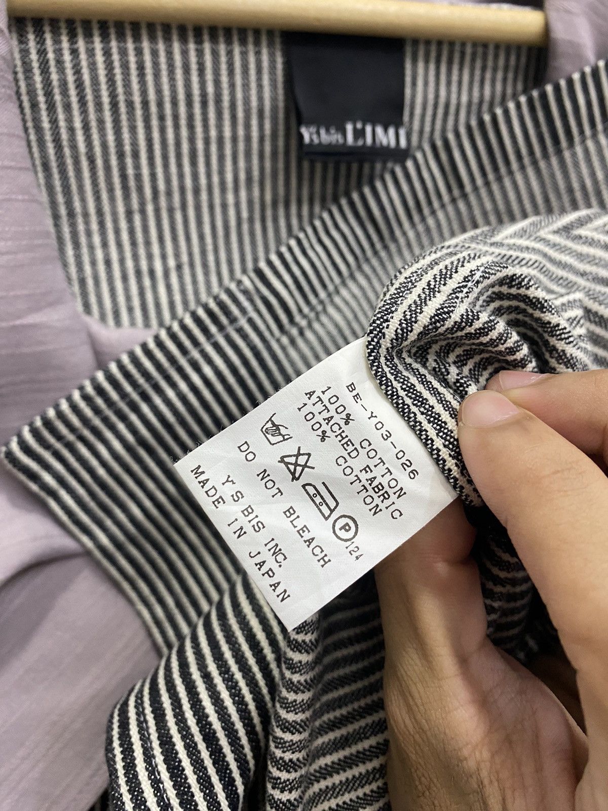 Limi Feu Y’s bis LIMI HICKORY STRIPE SHAWL COLLAR BOLERO Size S / US 4 / IT 40 - 12 Thumbnail