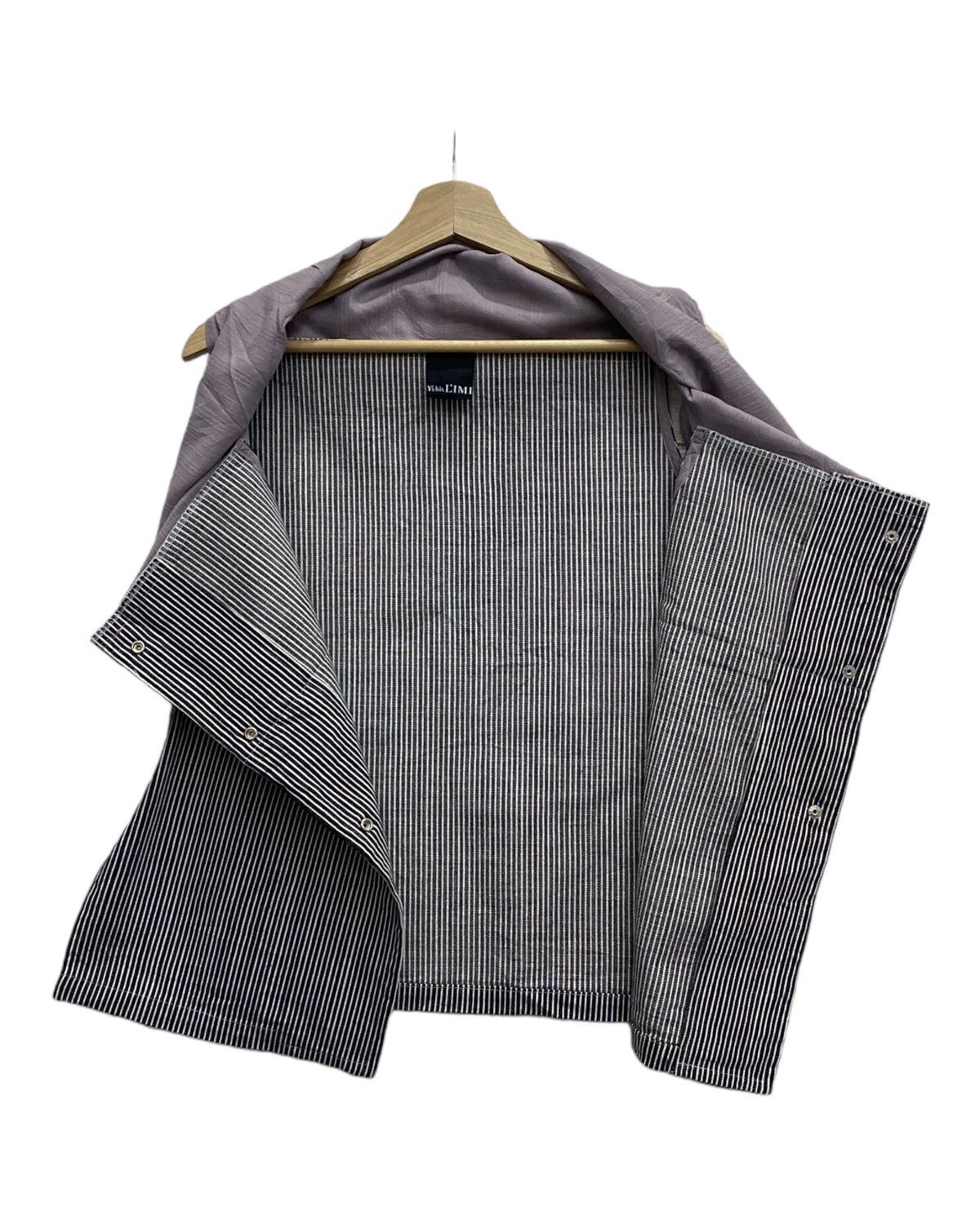 Limi Feu Y’s bis LIMI HICKORY STRIPE SHAWL COLLAR BOLERO Size S / US 4 / IT 40 - 6 Thumbnail