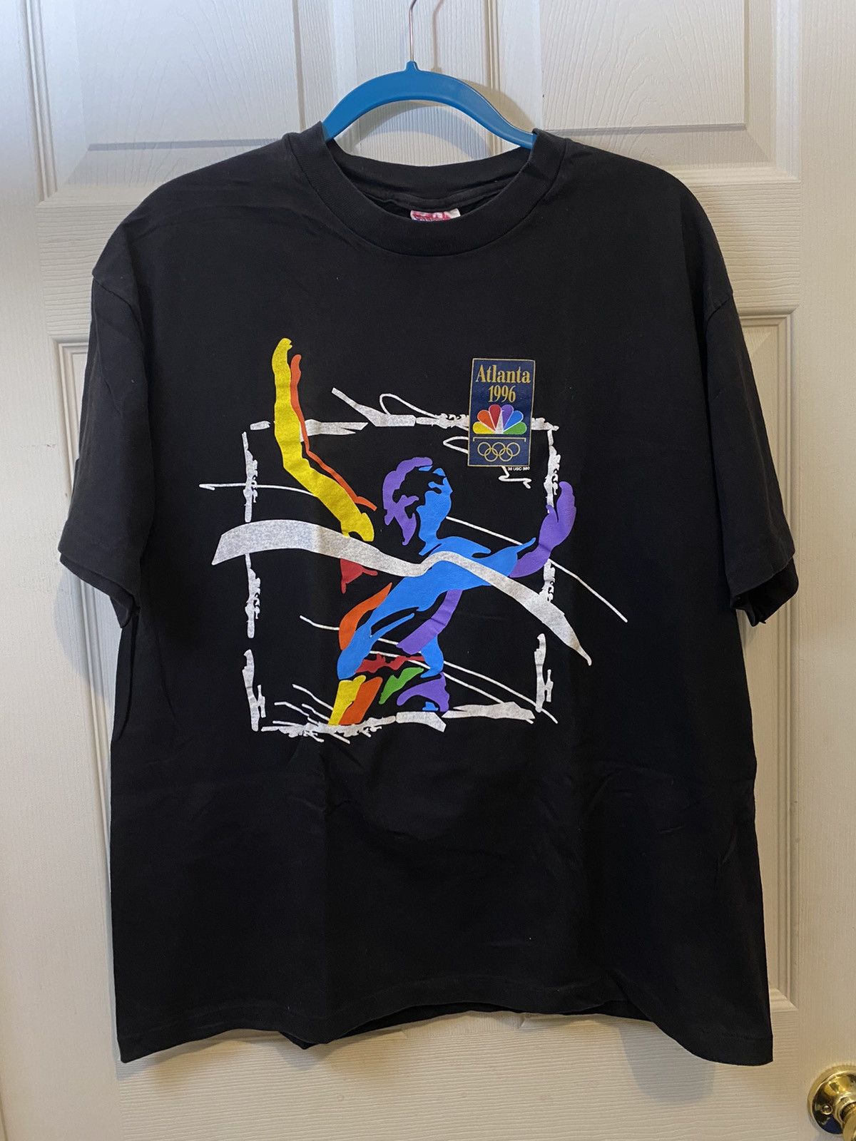 USA Olympics Vintage 1996 USA Black Olympics Atlanta T-Shirt Size US L / EU 52-54 / 3 - 1 Thumbnail