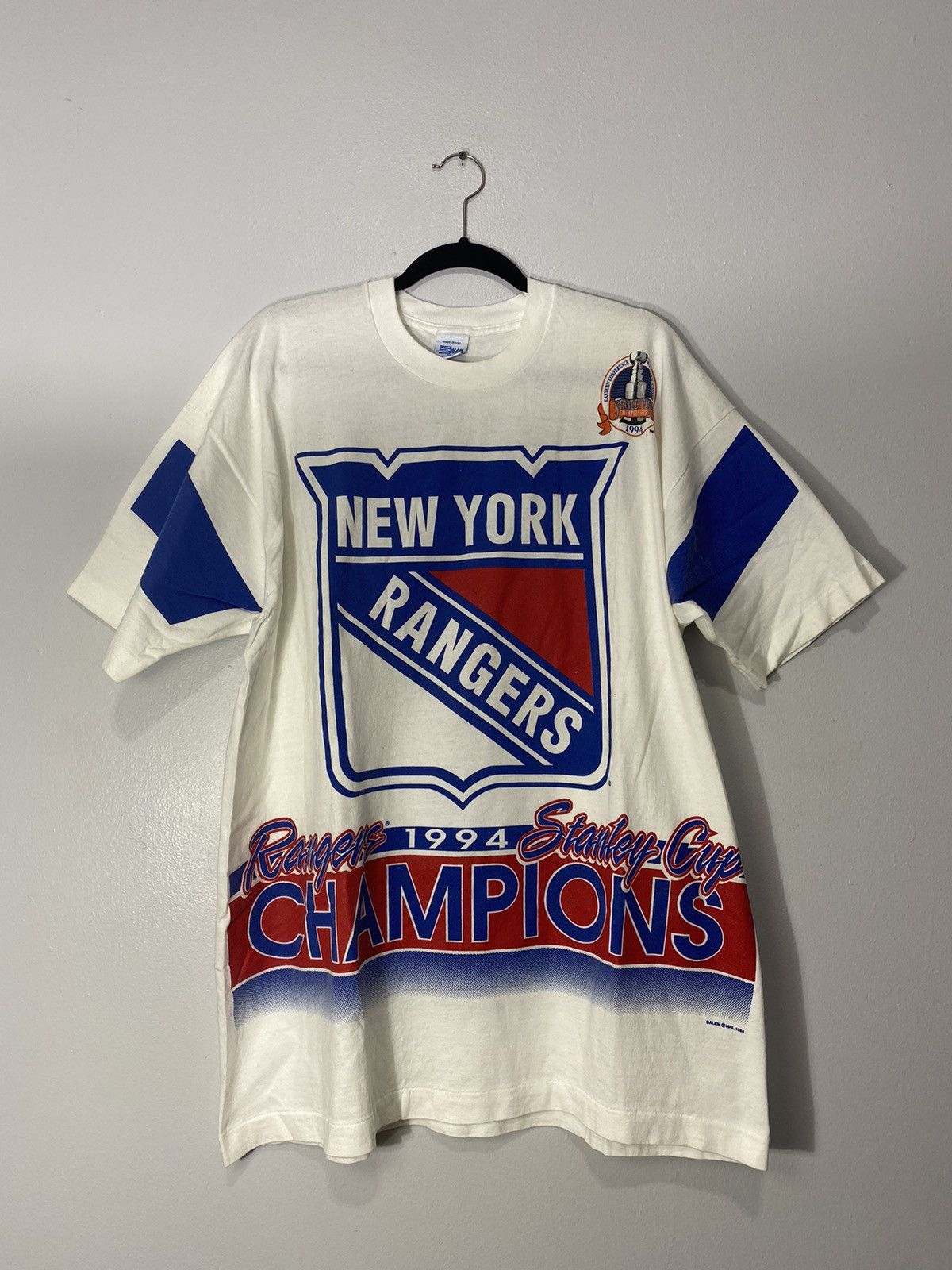 1994 New York Rangers Stanley Cup Distressed T-Shirt