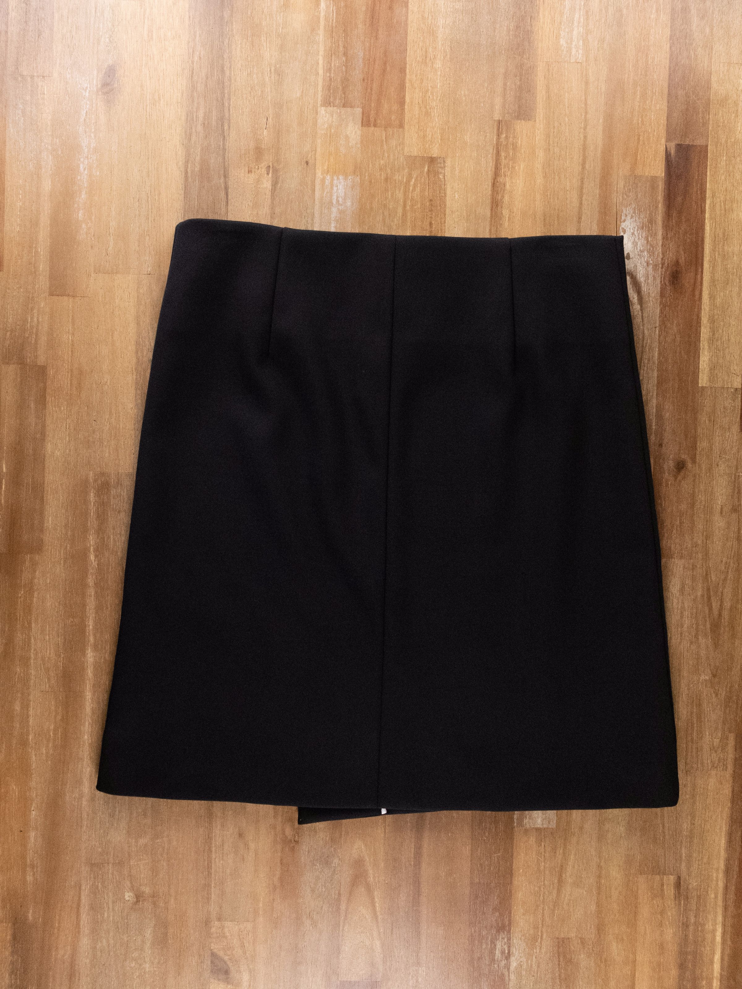Bottega Veneta BOTTEGA VENETA black double cavalry wool stretch skirt 8 US Size 30" / US 8 / IT 44 - 4 Thumbnail
