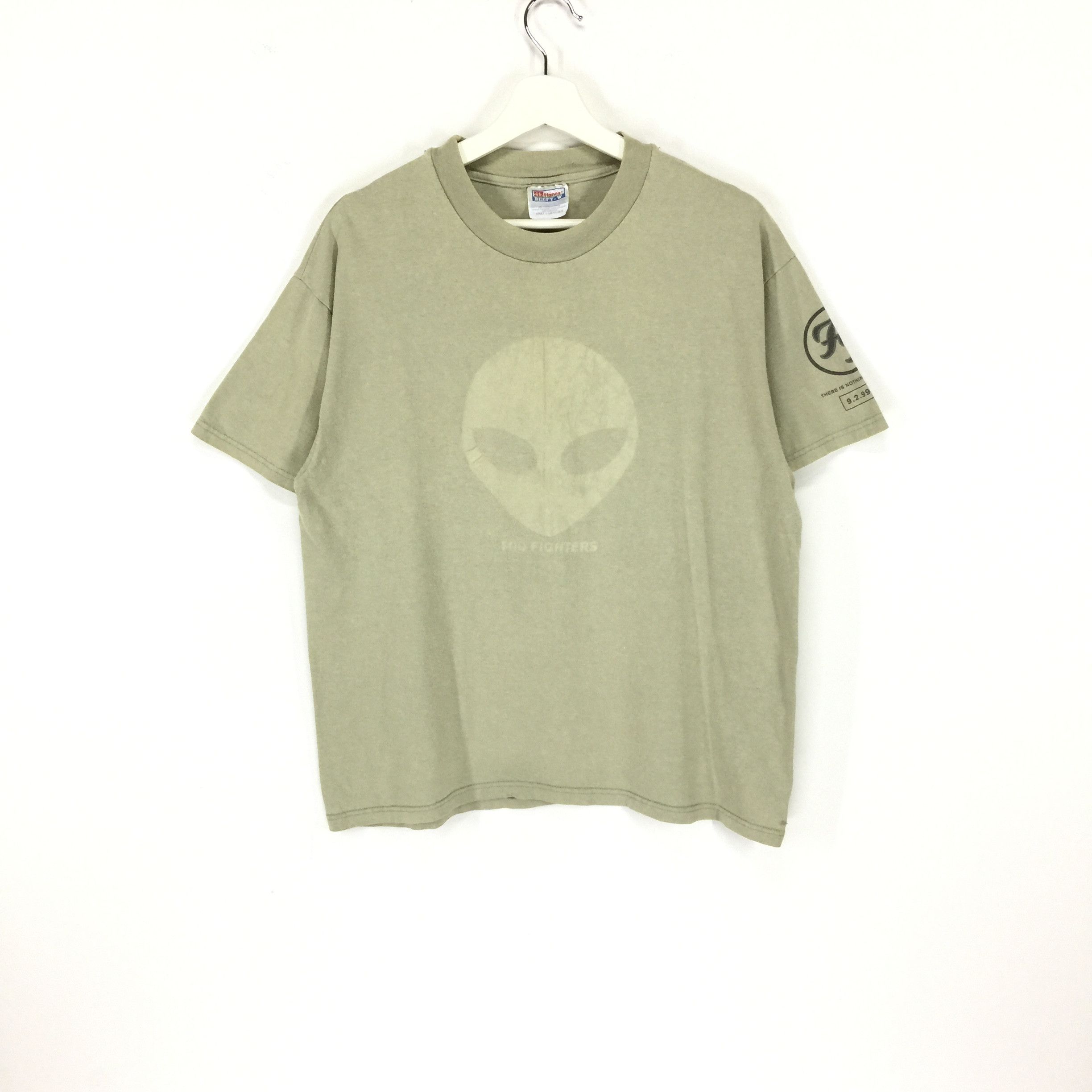 Band Tees × Vintage Foo fighter glow in the dark alien records vtg 90s tee Size US L / EU 52-54 / 3 - 1 Thumbnail