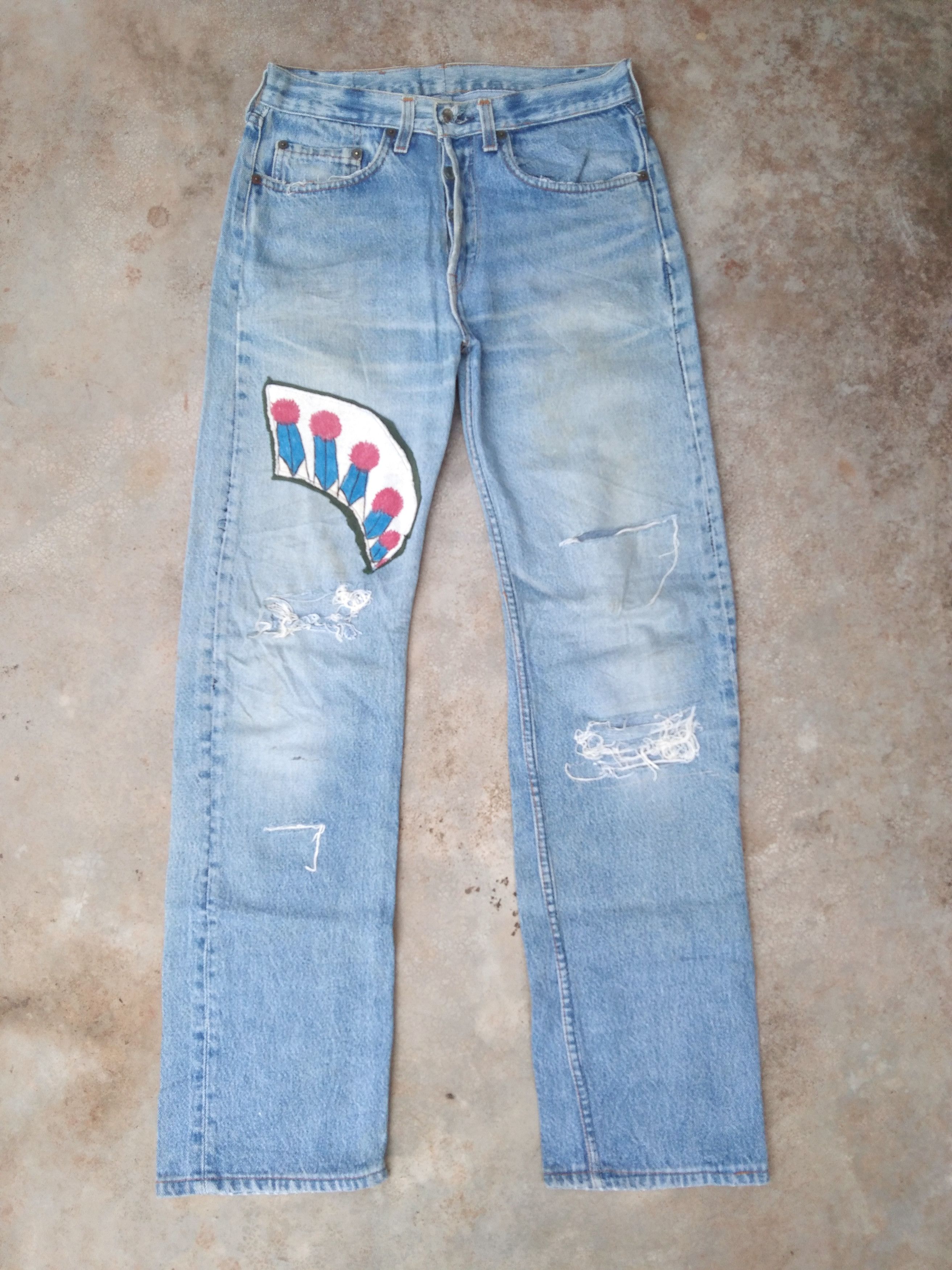 Levi's 80s Vintage Levi's 501 Made In USA Distressed Jeans 28x31 Size US 28 / EU 44 - 1 Thumbnail