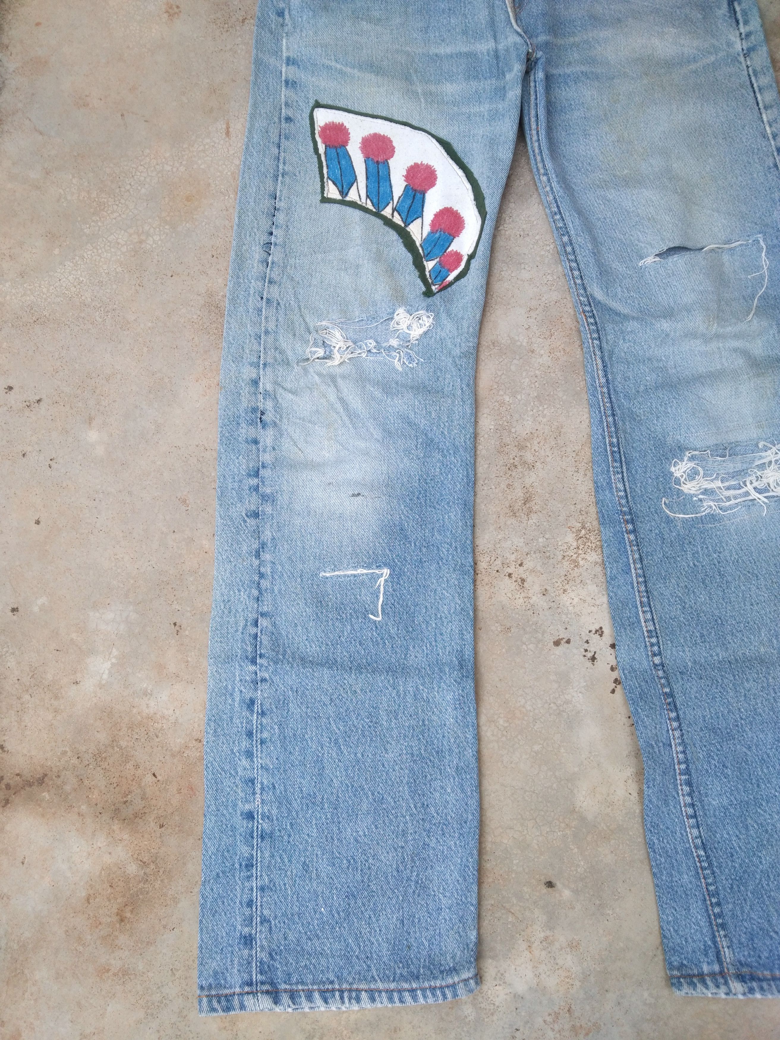 Levi's 80s Vintage Levi's 501 Made In USA Distressed Jeans 28x31 Size US 28 / EU 44 - 3 Thumbnail