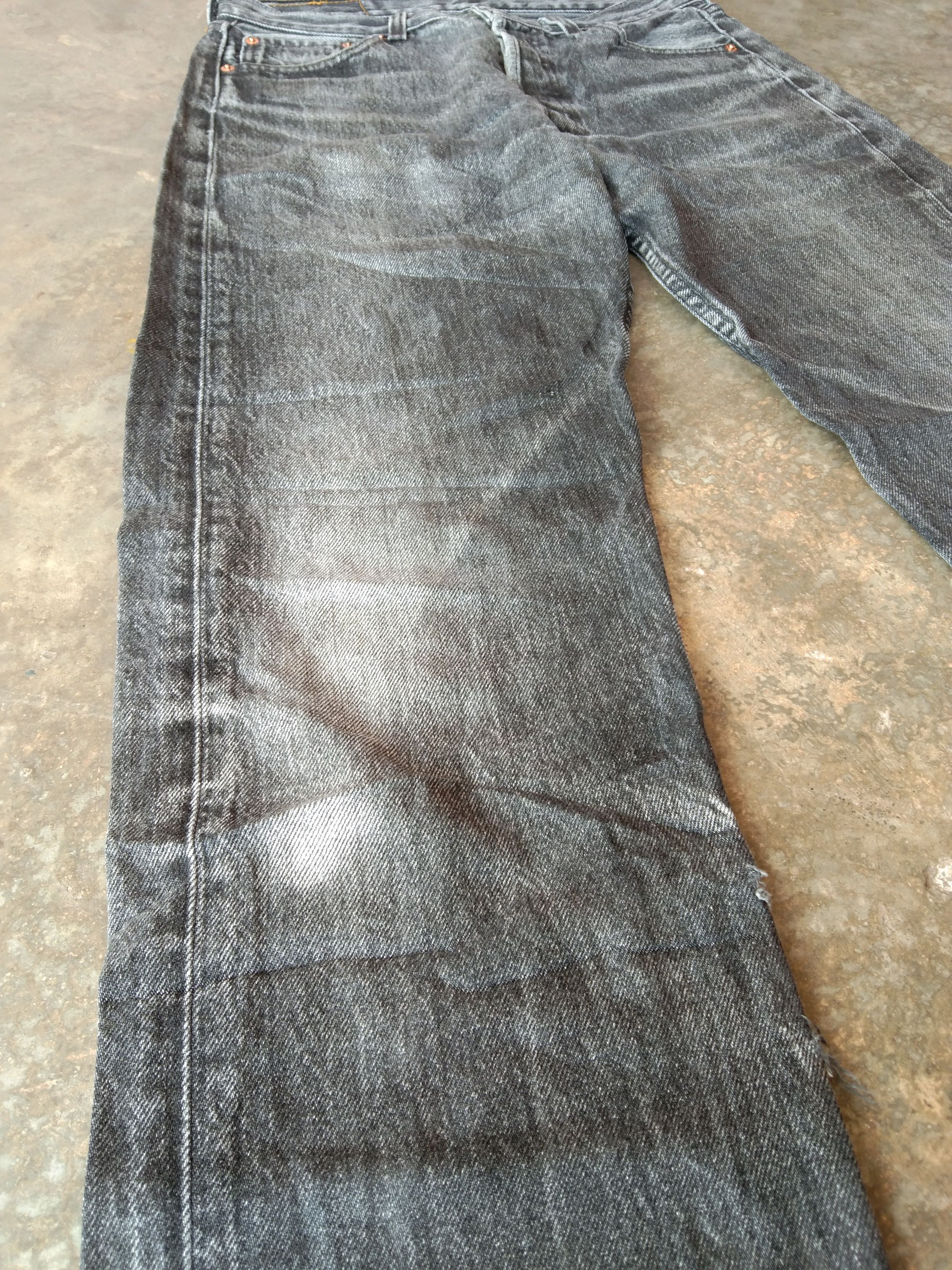Levi's 90s Vintage Levi's 501 Faded Black Distressed Jeans 28x31 Size US 28 / EU 44 - 7 Thumbnail