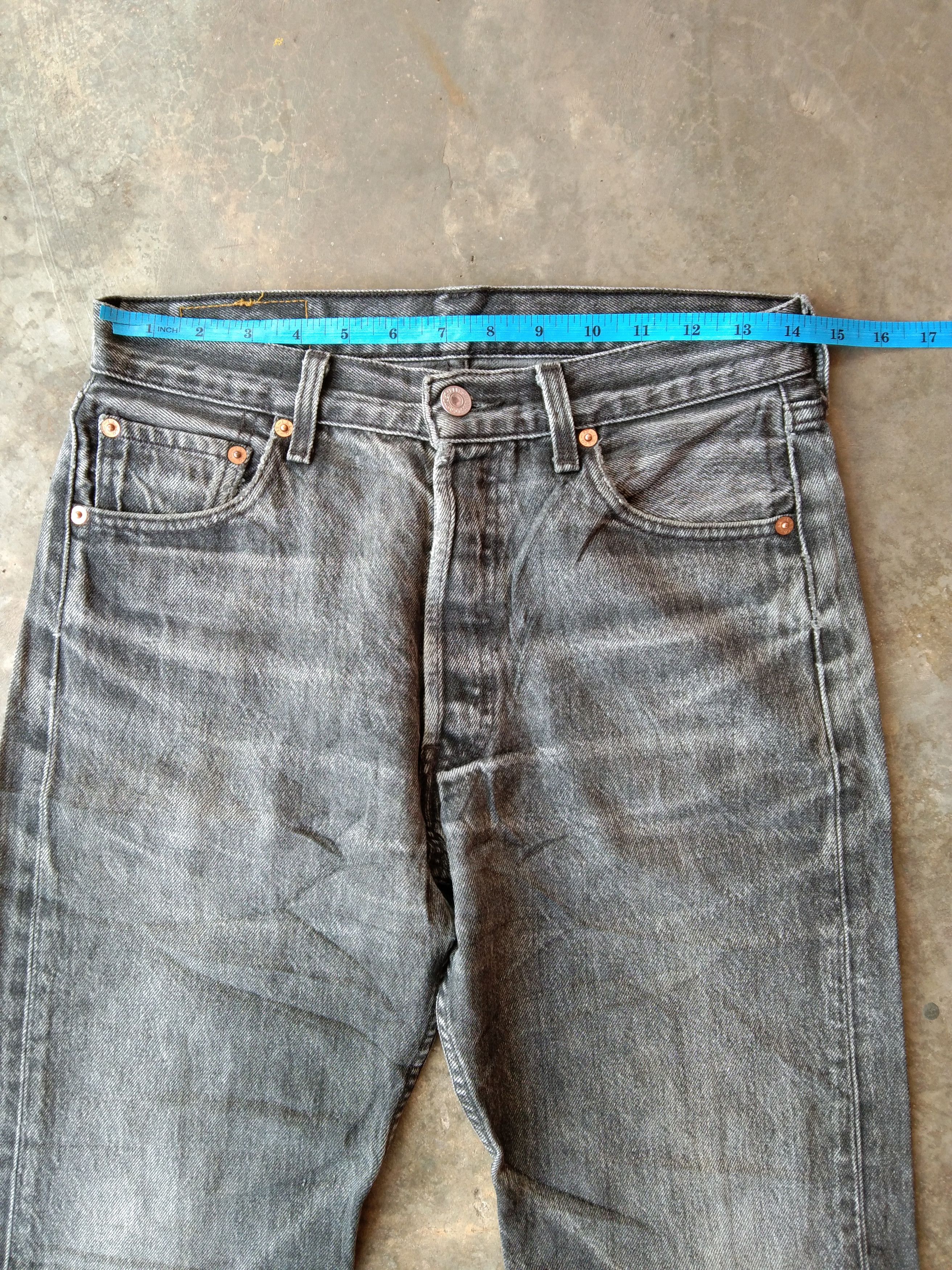 Levi's 90s Vintage Levi's 501 Faded Black Distressed Jeans 28x31 Size US 28 / EU 44 - 9 Thumbnail