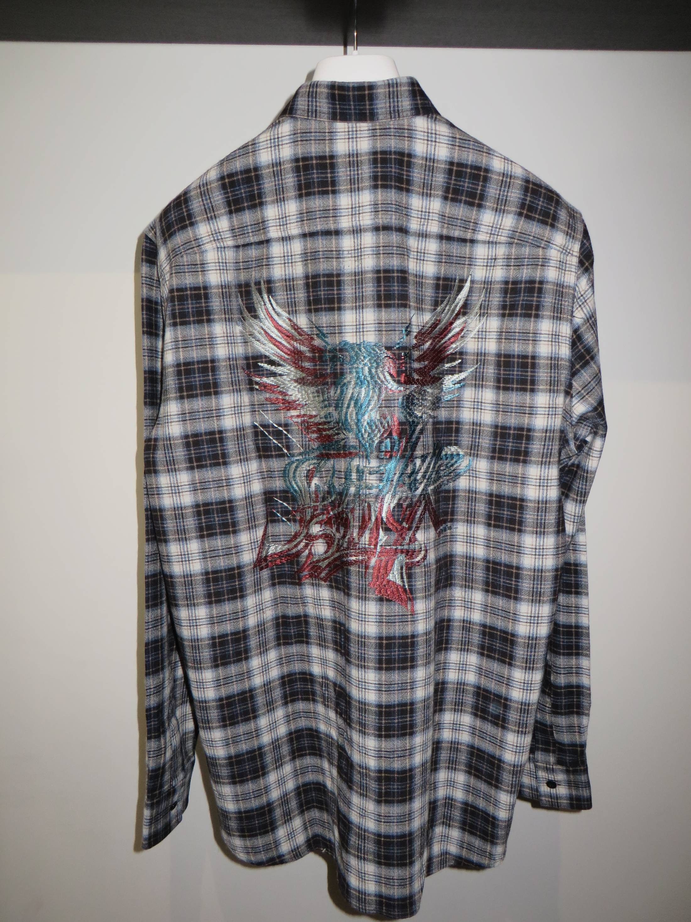 image of Givenchy "save Our Souls" Wool Shirt in Grey, Men's (Size Medium)