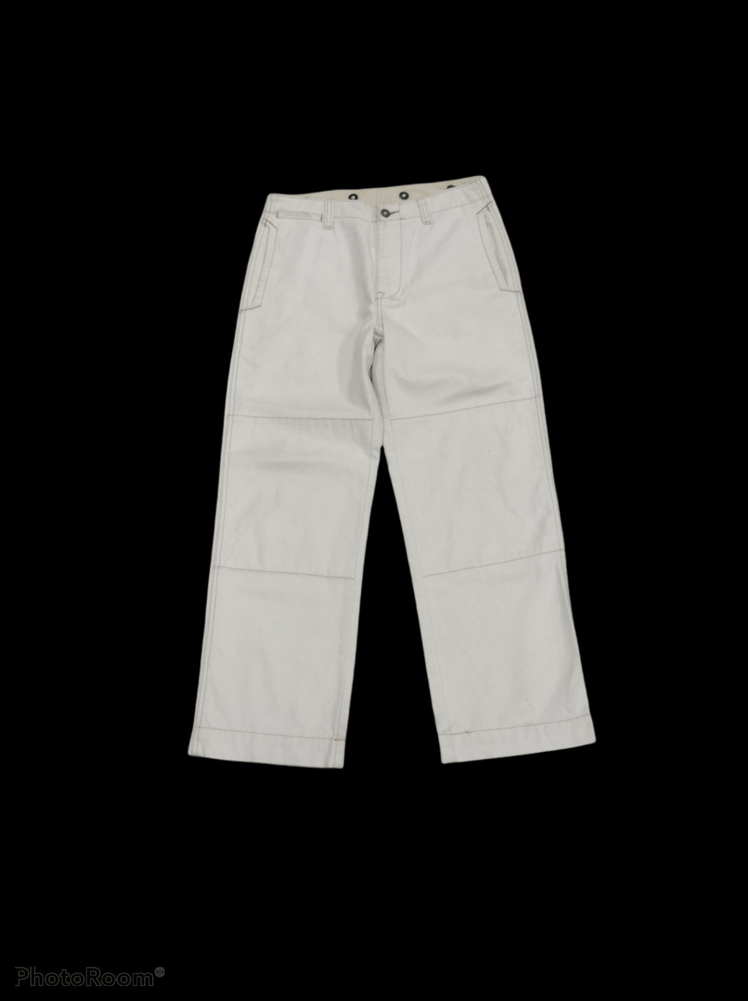 L.L. Bean JAPANESE BRAND DENIM PANTS WHITDOUBLE KNEE L.L.BEAN Size US 30 / EU 46 - 1 Thumbnail