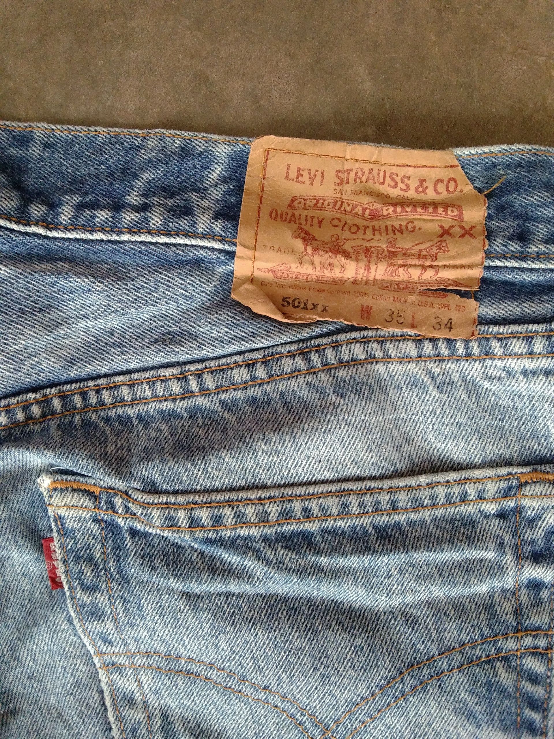 Levi's 90s Vintage Levi's 501 xx Made In USA Distressed Jeans 34x28 Size US 34 / EU 50 - 3 Thumbnail