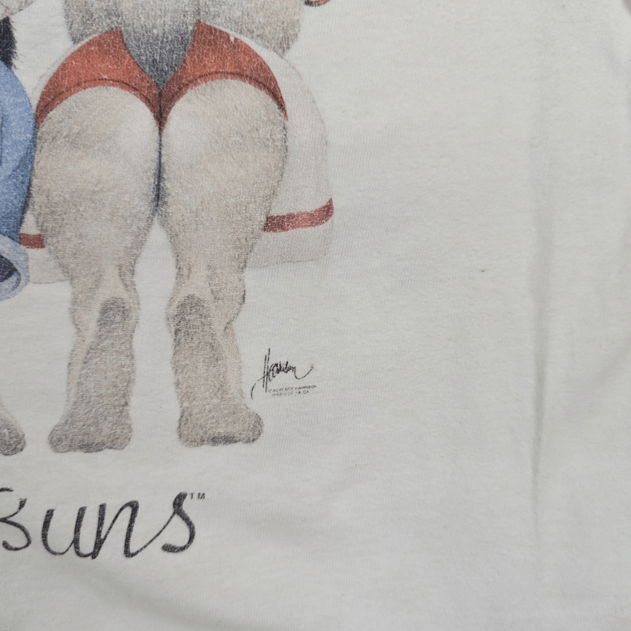 Hanes Vintage 90's HANES Cute Cate Graphic Single Stitches T-Shirt Size S / US 4 / IT 40 - 9 Thumbnail