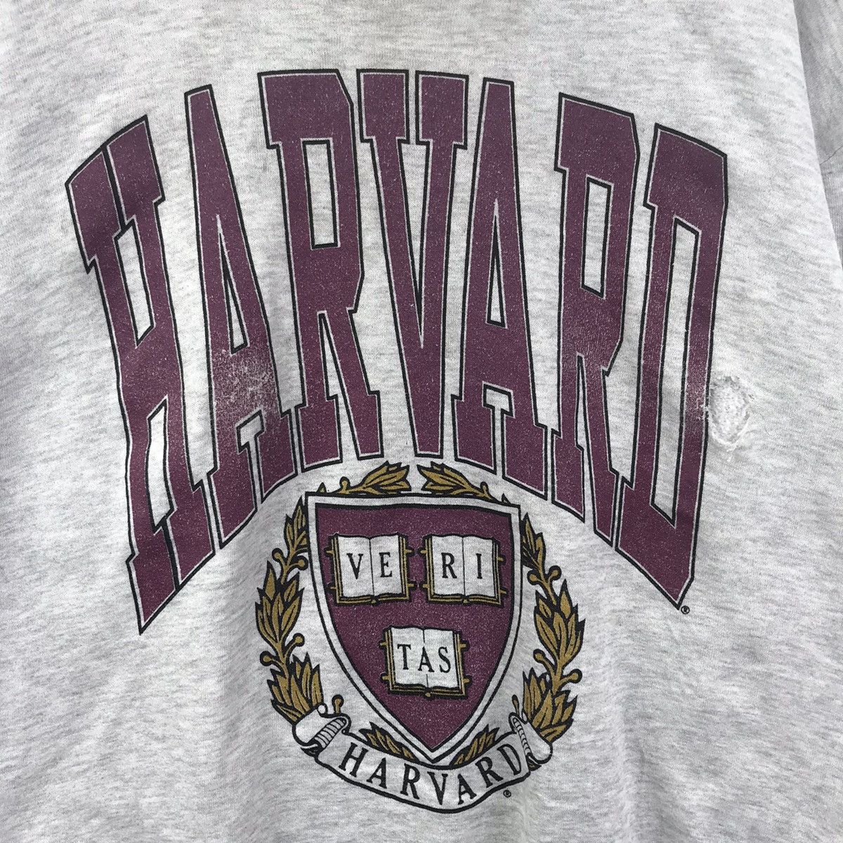 Other Vintage 90s HAVARD University Distressed Big Logo Sweatshirt Size US L / EU 52-54 / 3 - 3 Thumbnail