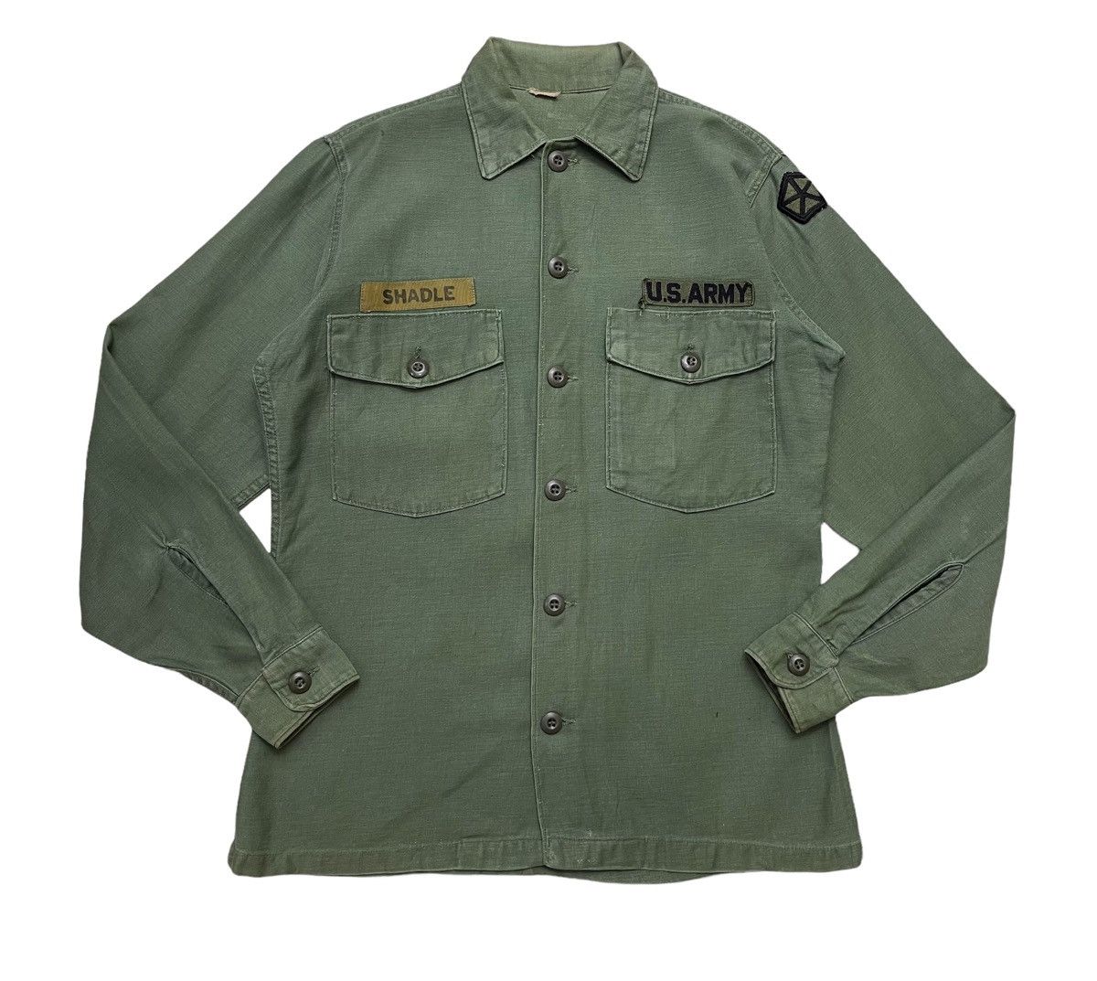 Vintage Vintage 70s OG-107 US military Utility John Lennon Shirt Size US M / EU 48-50 / 2 - 8 Thumbnail