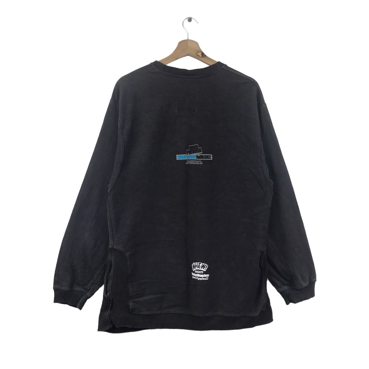 Japanese Brand BREATH N9 Japanese Brand Big Logo Print Black Sweatshirt Size US M / EU 48-50 / 2 - 9 Thumbnail