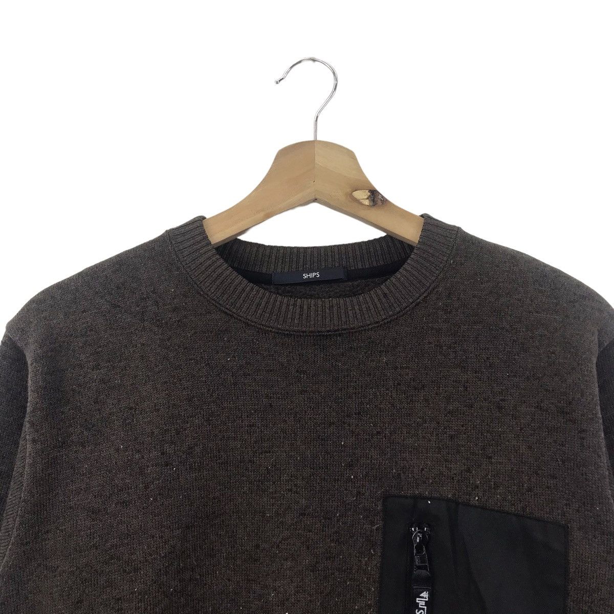 Vintage SHIPS Japanese Brand Brown Retro-X Fleece Sweatshirt Size US M / EU 48-50 / 2 - 2 Thumbnail