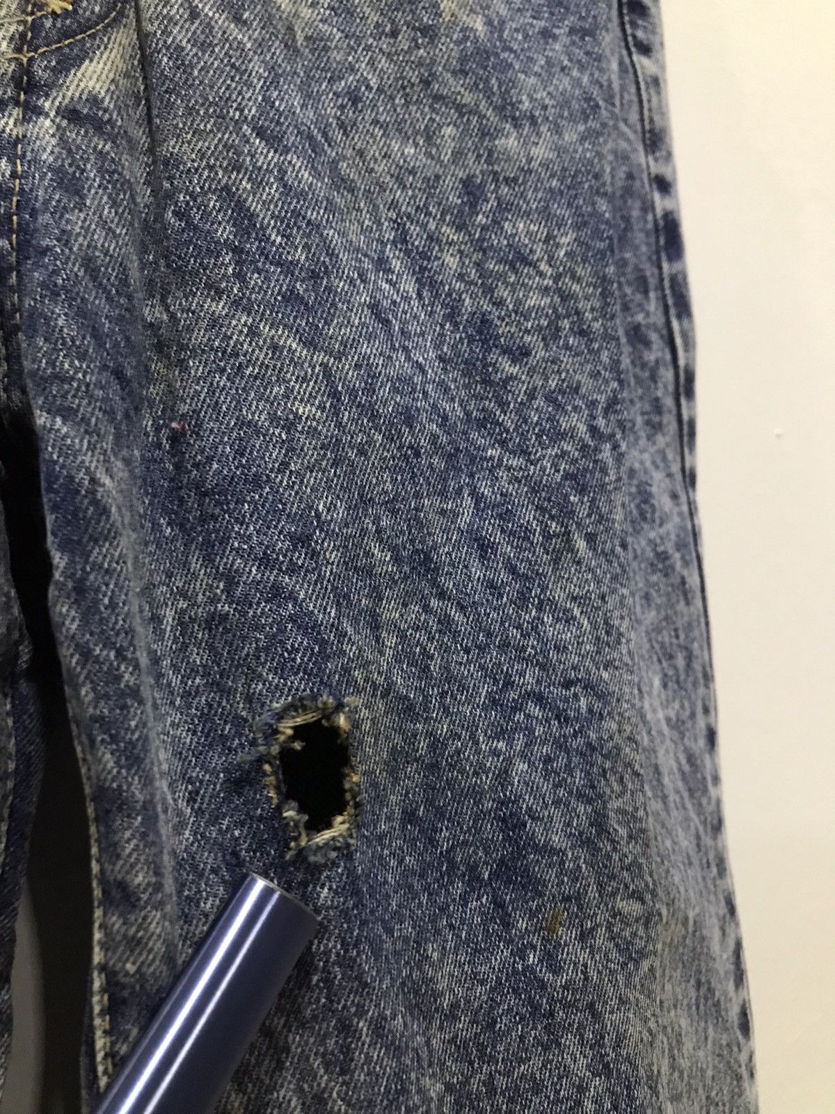 Express × Japanese Brand Distressed Three Pal Express Acidwash denim Size US 29 - 7 Thumbnail