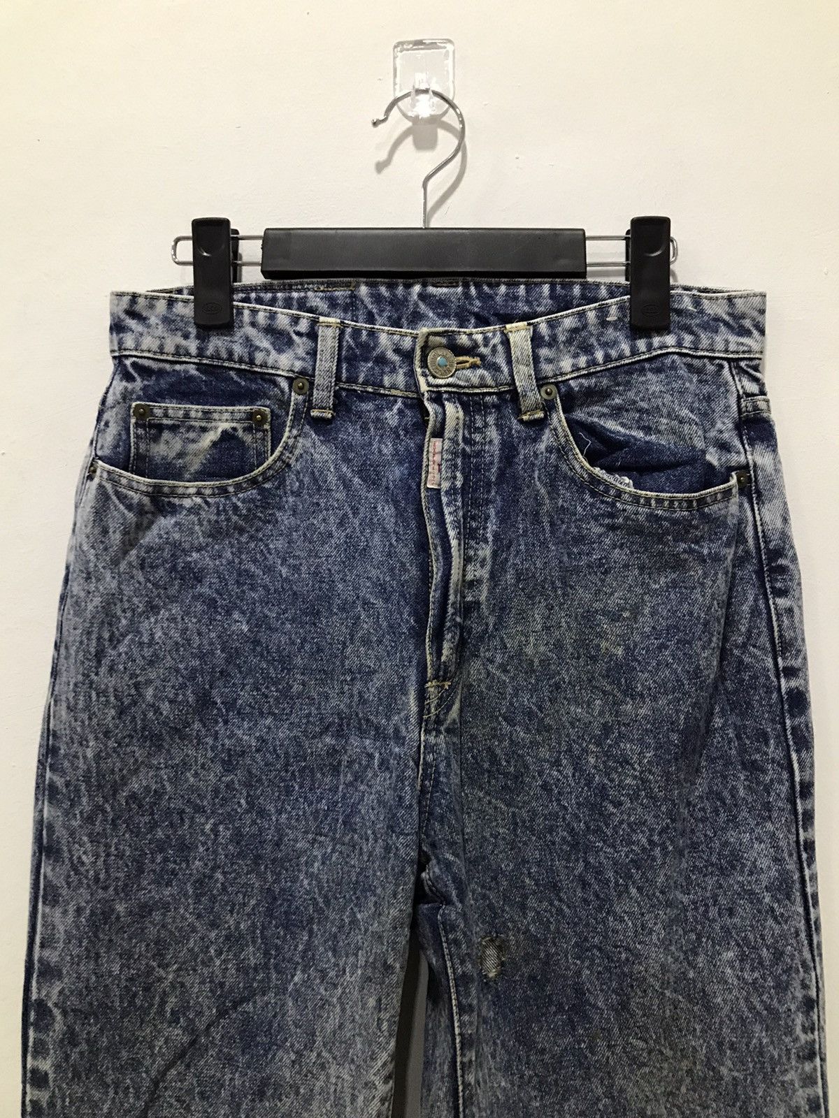 Express × Japanese Brand Distressed Three Pal Express Acidwash denim Size US 29 - 3 Thumbnail
