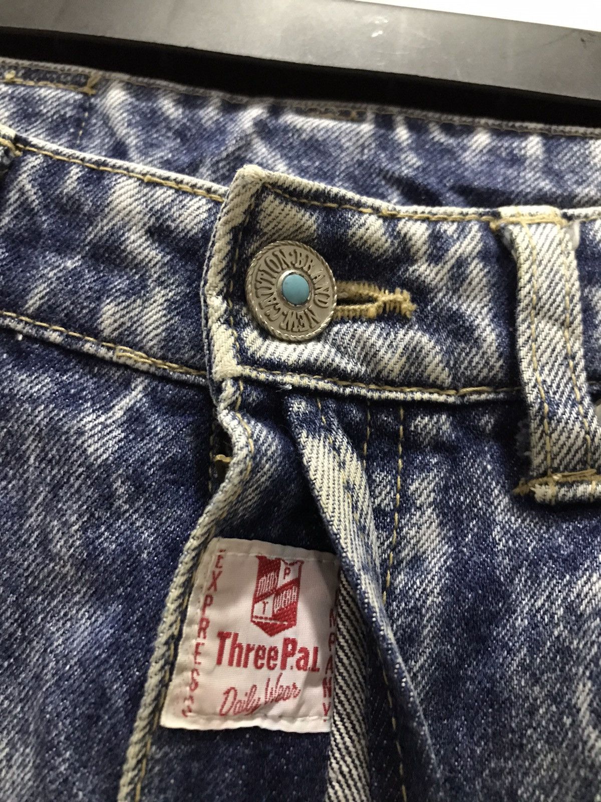 Express × Japanese Brand Distressed Three Pal Express Acidwash denim Size US 29 - 9 Thumbnail