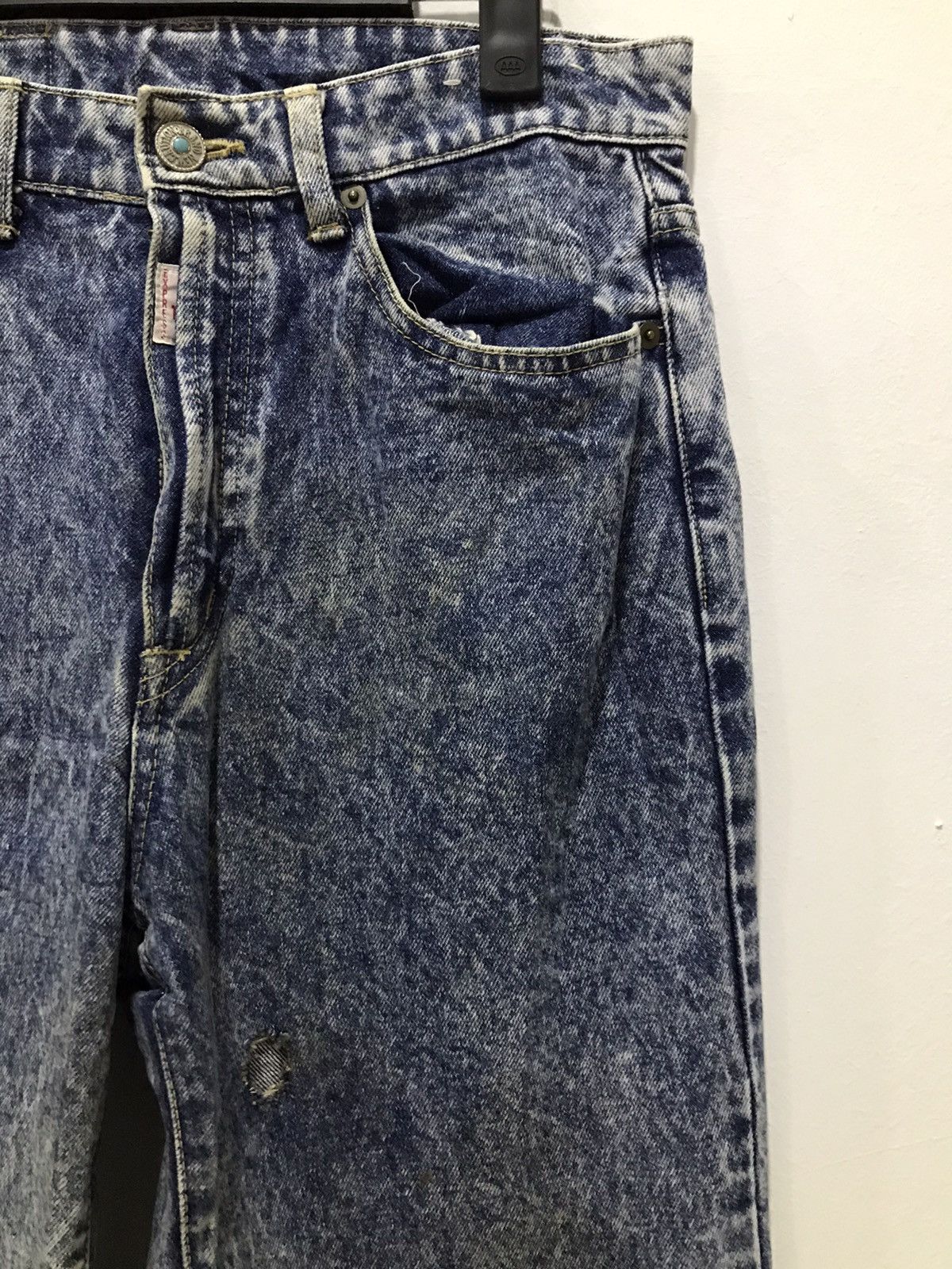 Express × Japanese Brand Distressed Three Pal Express Acidwash denim Size US 29 - 5 Thumbnail