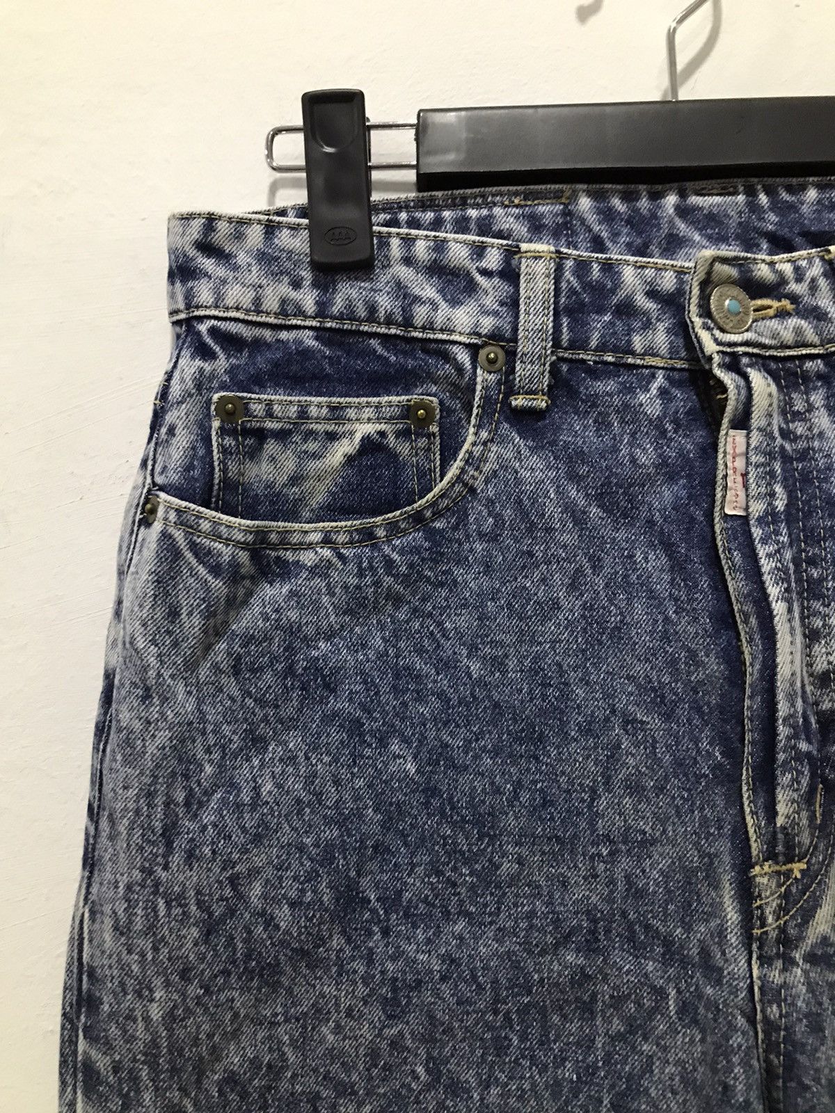 Express × Japanese Brand Distressed Three Pal Express Acidwash denim Size US 29 - 8 Thumbnail