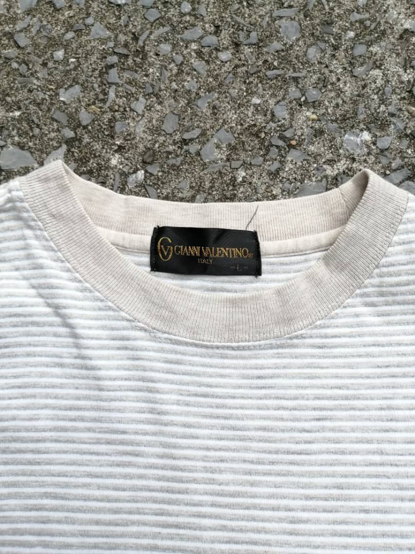 Designer Gianni Valentino Small Stripe Pocket Tee Size US M / EU 48-50 / 2 - 3 Thumbnail