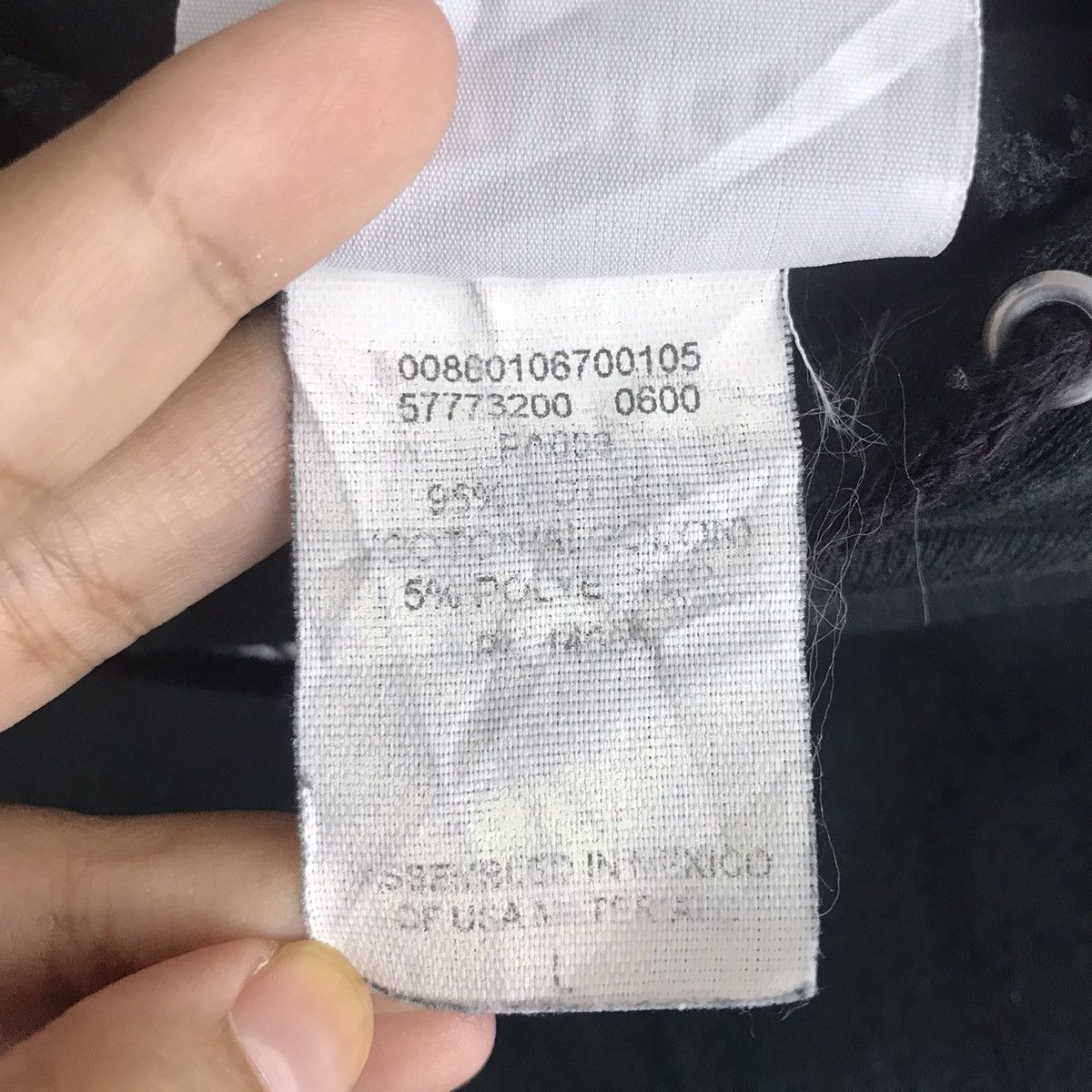 Lee Vintage BOOTLEG BOOTH SPORTWEAR Braille Print Black Hoodie Size US L / EU 52-54 / 3 - 6 Thumbnail
