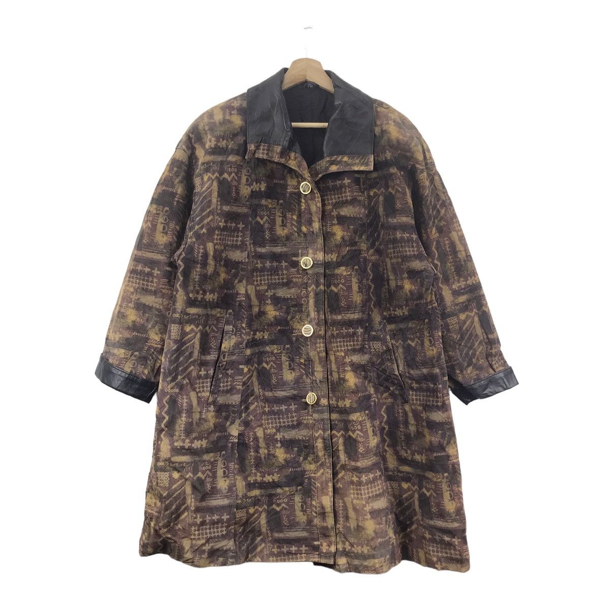 Vintage PARTINA TOKYO FUR Overprint Brown Parka Coat Size US M / EU 48-50 / 2 - 1 Thumbnail