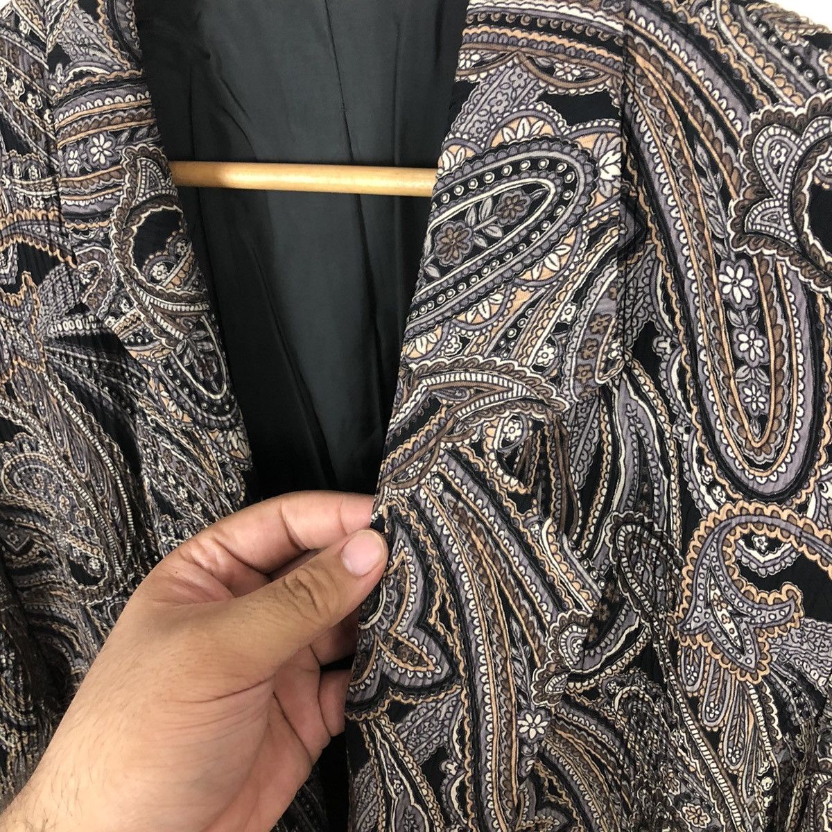Japanese Brand EVELE CASUAL COAT NAVAJO INSPIRED BY ISSEY MIYAKE Size US M / EU 48-50 / 2 - 7 Thumbnail