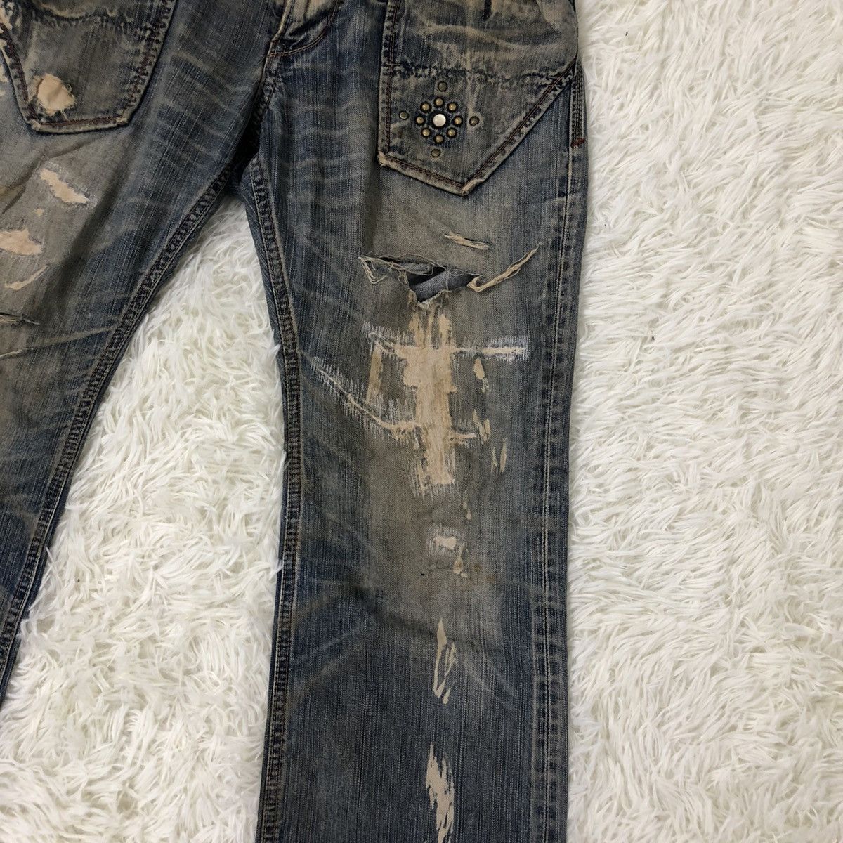 Japanese Brand × Vintage LIBERTO XXX DISTRESSED DENIM JEANS Size US 34 / EU 50 - 6 Thumbnail
