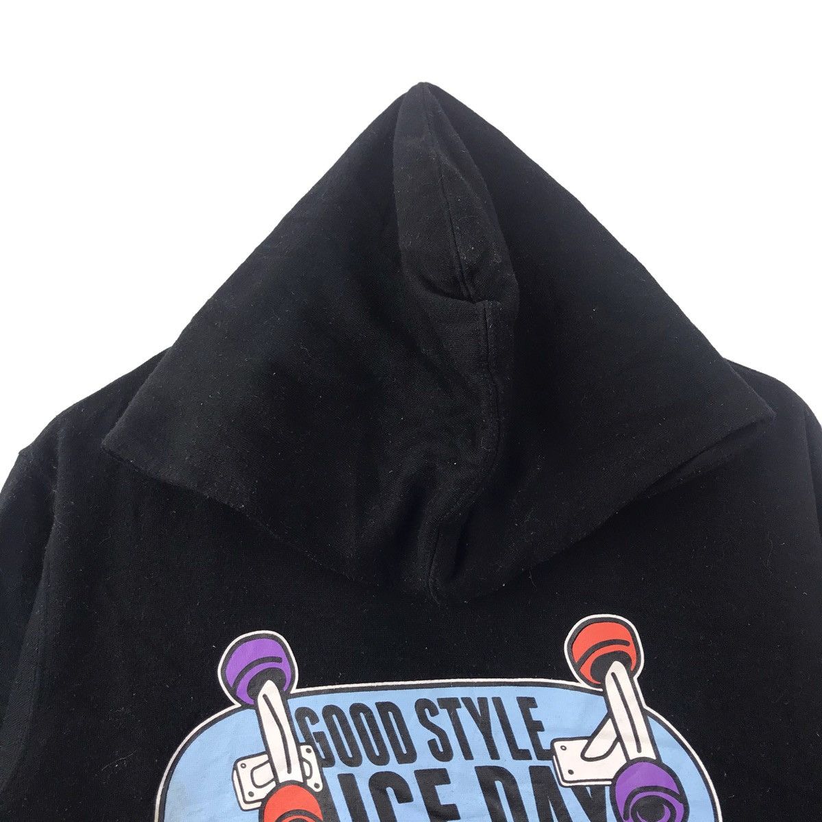 Vintage GIOD STYLE NICE DAY Street Avenue Black Hoodie Size US L / EU 52-54 / 3 - 2 Thumbnail