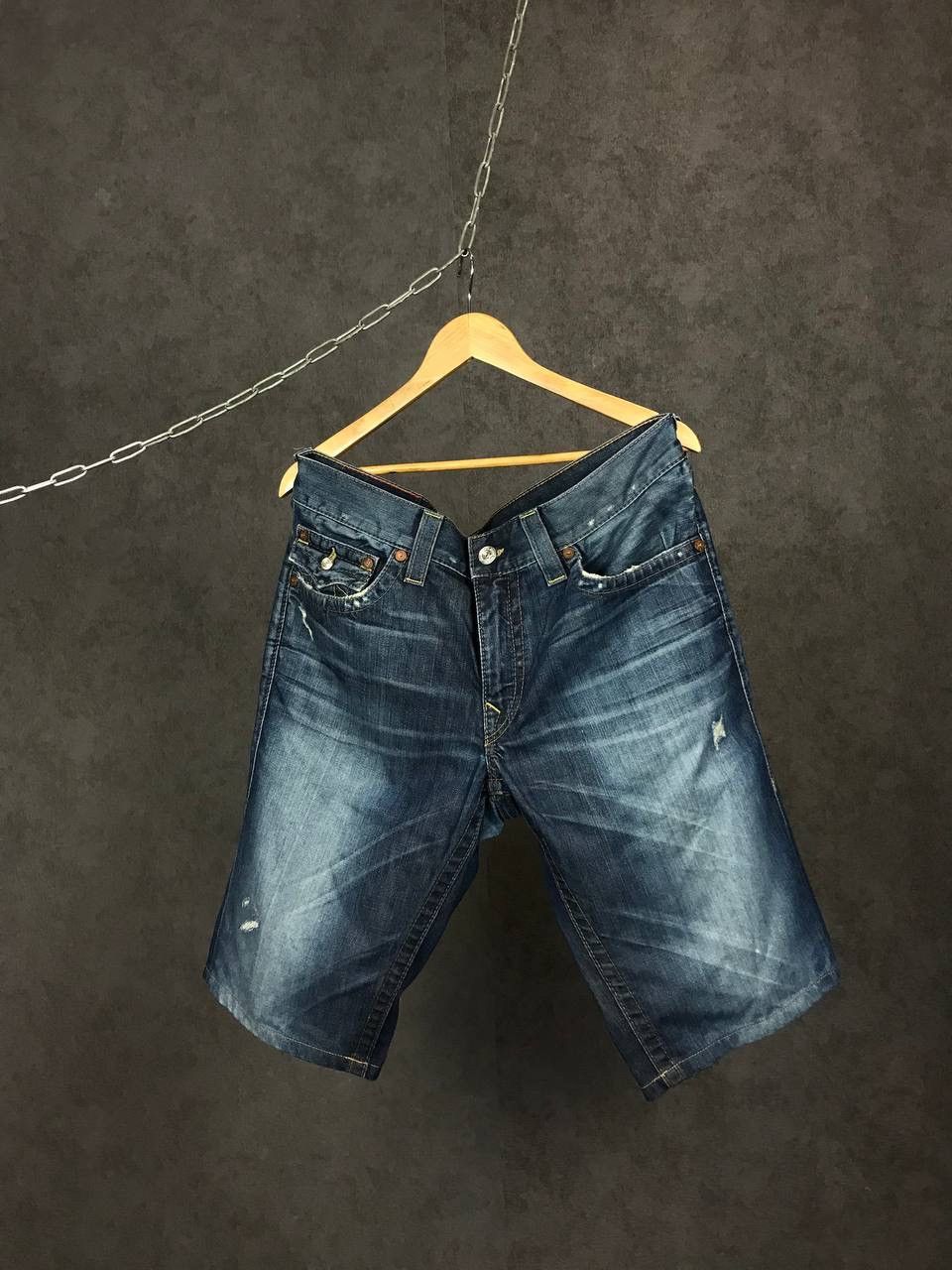 True Religion True Religion Japanese brand made in USA denim shorts Size US 36 / EU 52 - 2 Thumbnail