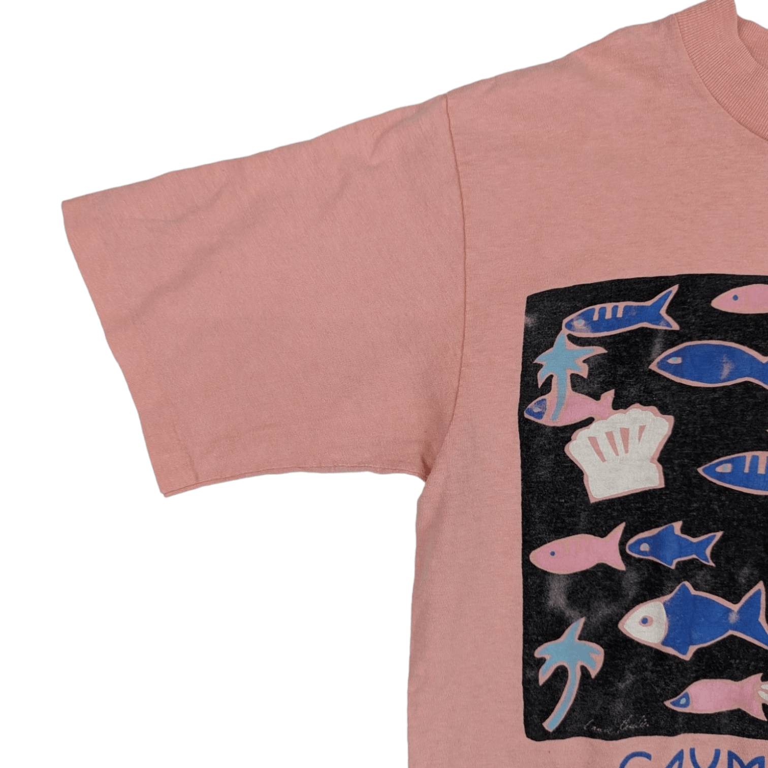 Vintage Vintage 90's CAYMAN ISLAND Fish T-Shirt Single Stitches Size US M / EU 48-50 / 2 - 6 Thumbnail