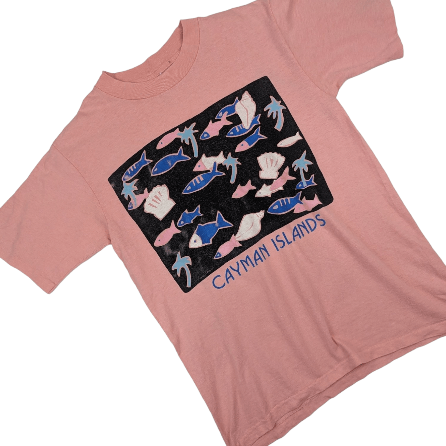 Vintage Vintage 90's CAYMAN ISLAND Fish T-Shirt Single Stitches Size US M / EU 48-50 / 2 - 3 Thumbnail