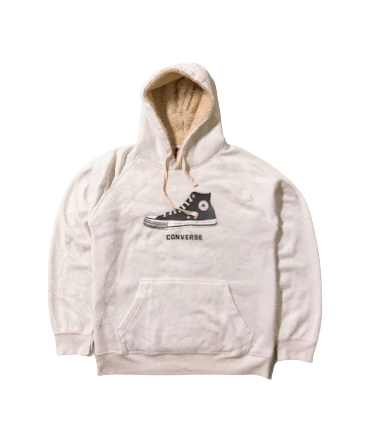Converse × Vintage Sherpa Converse Hoodies Sweatshirt Fleece Sherpa Inside Size US M / EU 48-50 / 2 - 1 Thumbnail