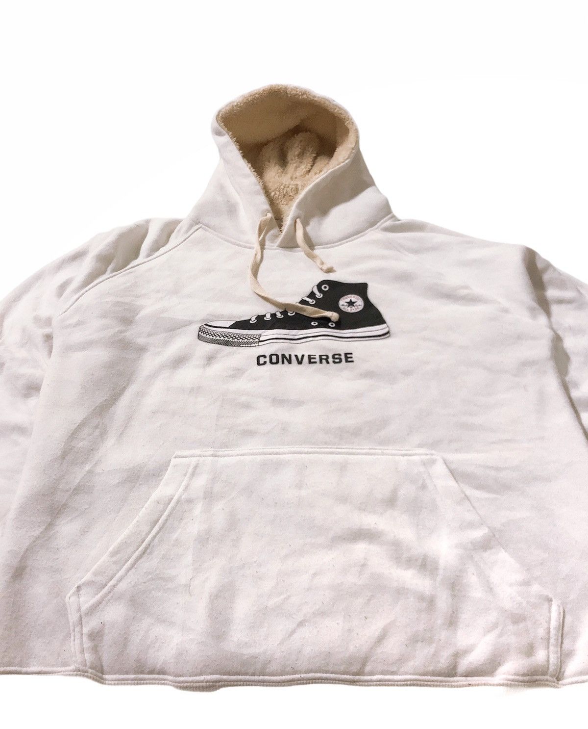 Converse × Vintage Sherpa Converse Hoodies Sweatshirt Fleece Sherpa Inside Size US M / EU 48-50 / 2 - 4 Thumbnail