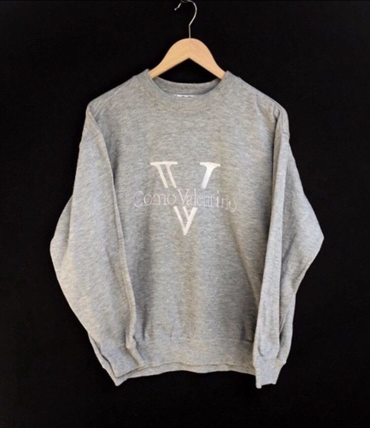 Valentino × Vintage 🔥Como Valentino Big Logo Nice Sweatshirts Size US M / EU 48-50 / 2 - 1 Thumbnail