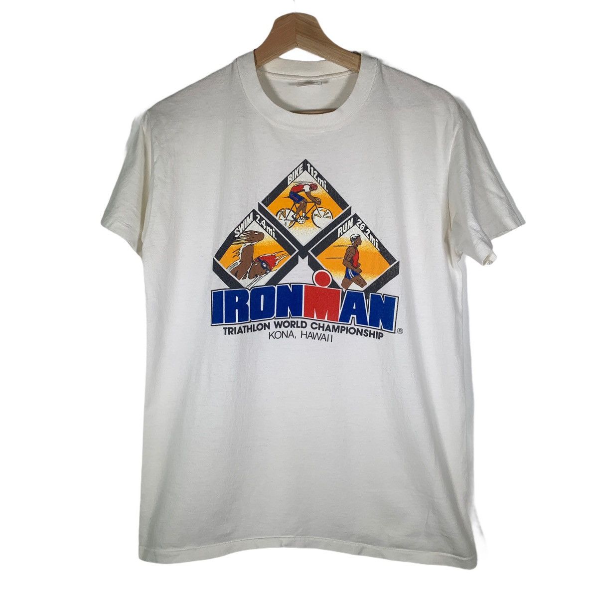 Vintage 90s iron man triathlon Kona Hawaii Shirt single Stitch USA Size US M / EU 48-50 / 2 - 1 Thumbnail