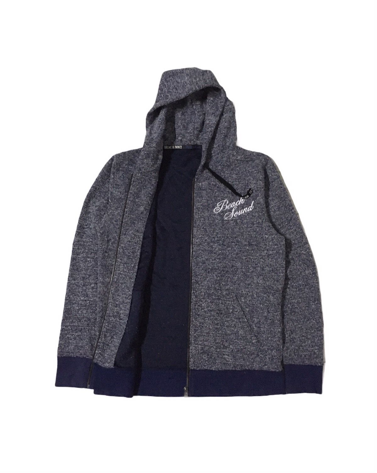 Japanese Brand × Vintage 🔥Beach Sound Knitting Zipper Jacket With Hoodies Size US M / EU 48-50 / 2 - 3 Thumbnail