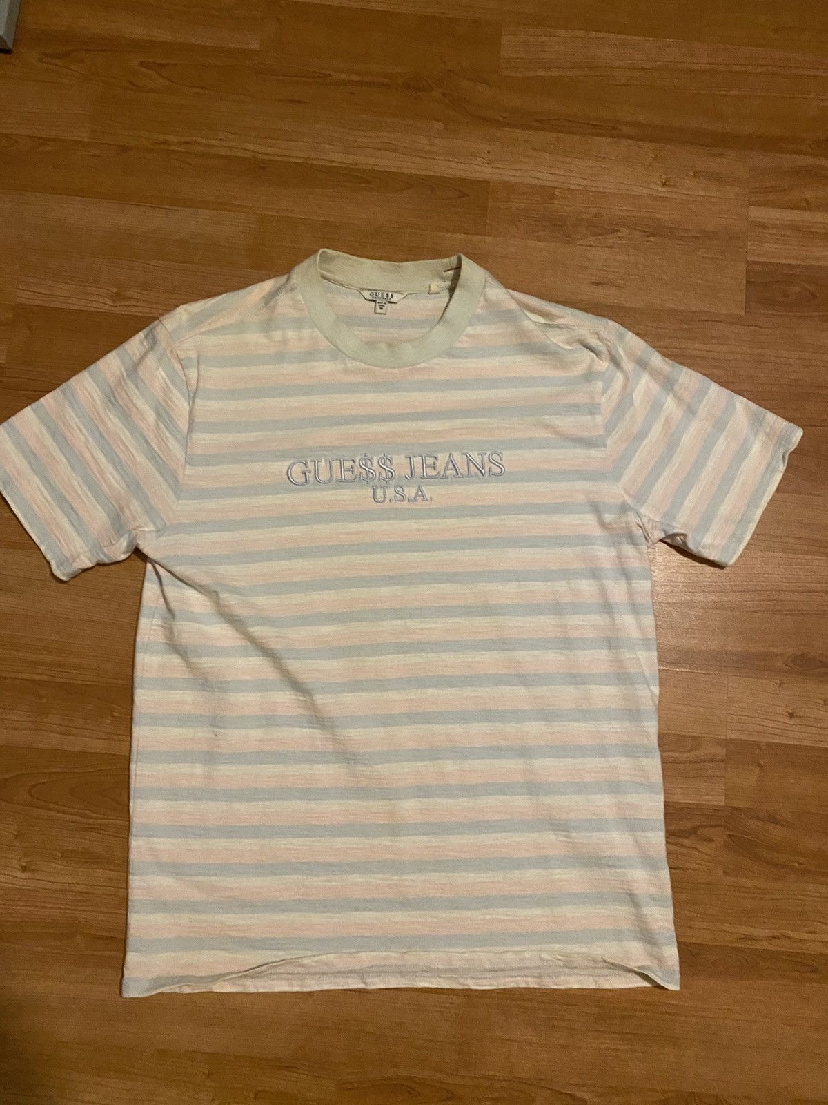 Guess Guess x A$AP Rocky Striped Cotton Candy T Shirt | Grailed