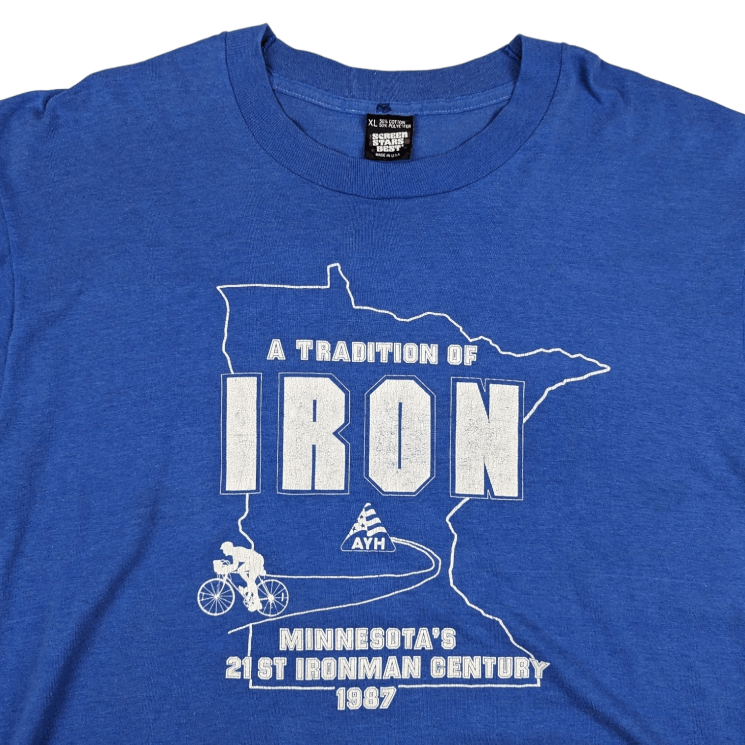 Fruit Of The Loom Vintage BEST 1987 A Tradition Of Ironman Single Stitches Tee Size US XL / EU 56 / 4 - 4 Thumbnail
