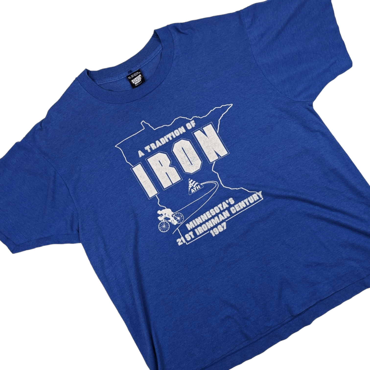 Fruit Of The Loom Vintage BEST 1987 A Tradition Of Ironman Single Stitches Tee Size US XL / EU 56 / 4 - 3 Thumbnail