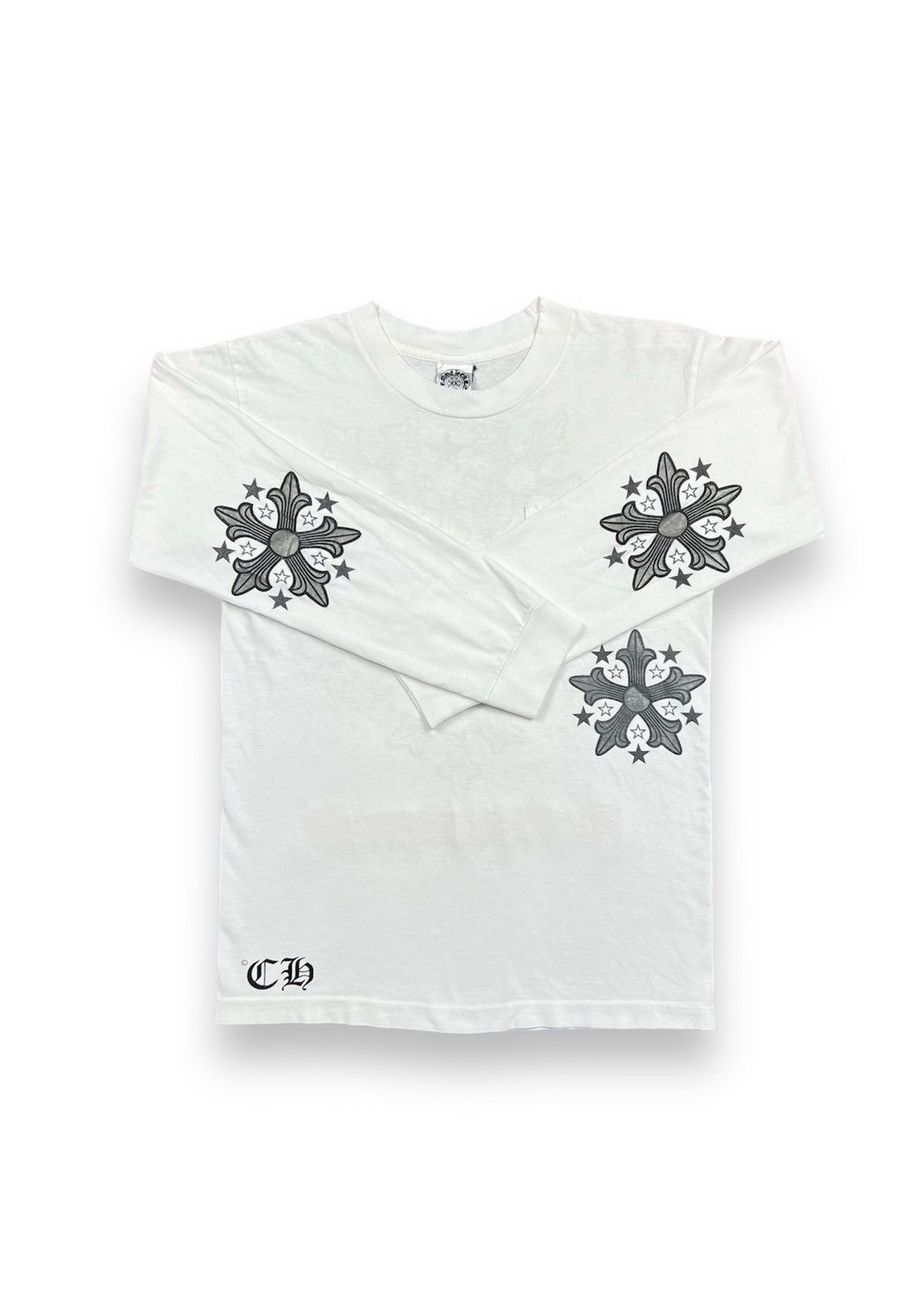 DISTRESSED VINTAGE CHROME HEARTS LONG SLEEVE TEE