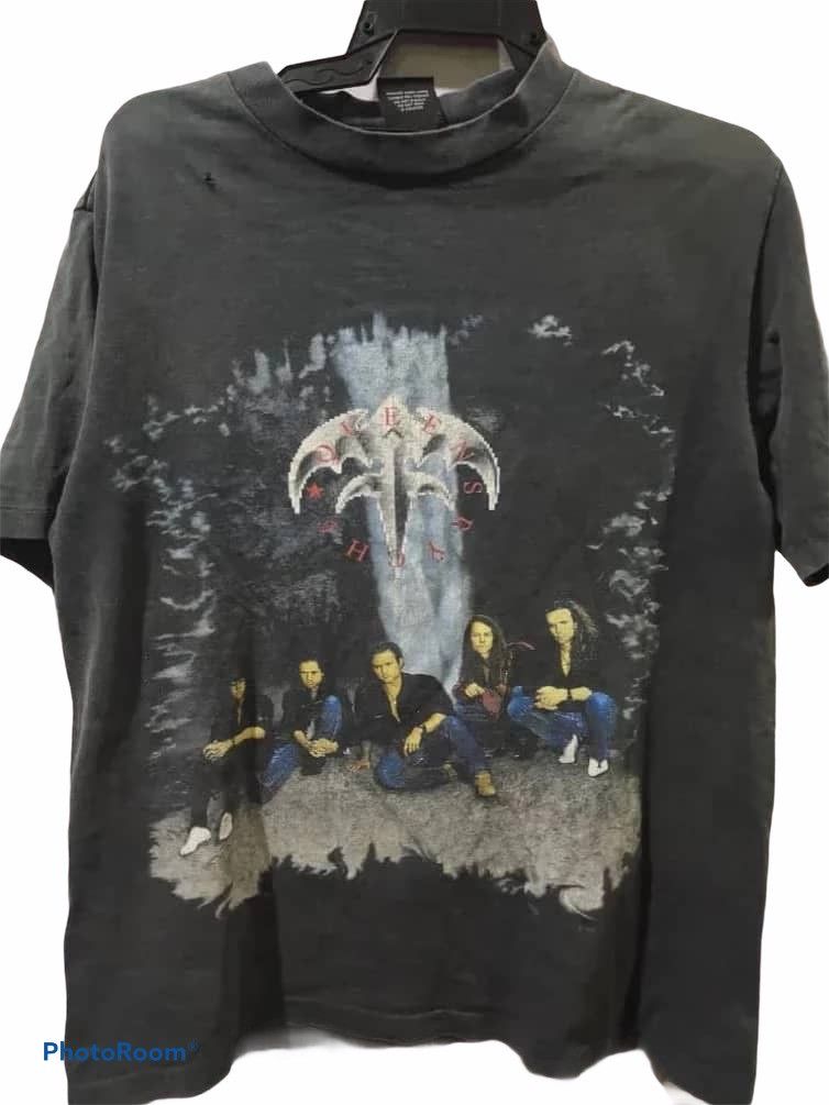 image of Vintage Queensryche Usa Band Tees Giant Single Stich in Faded Black, Men's (Size Large)