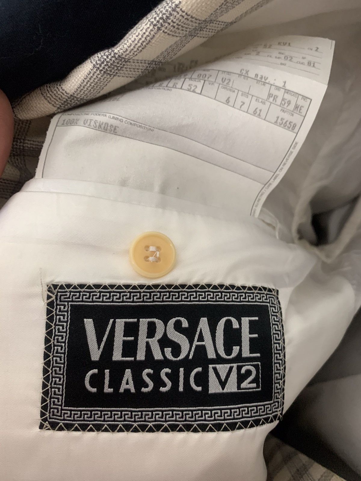 Versace Vintage Versace V2 Classic 1 button Blazer SZ 52R Size 52R - 6 Thumbnail
