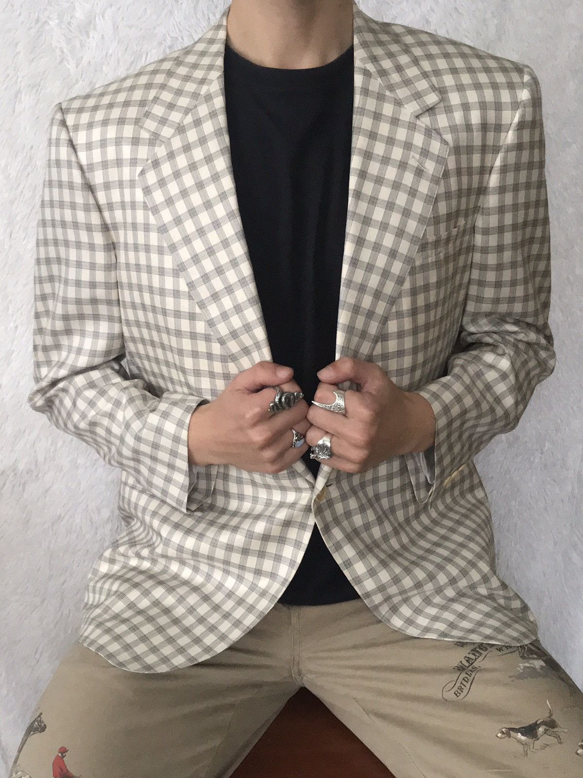 Versace Vintage Versace V2 Classic 1 button Blazer SZ 52R Size 52R - 1 Thumbnail