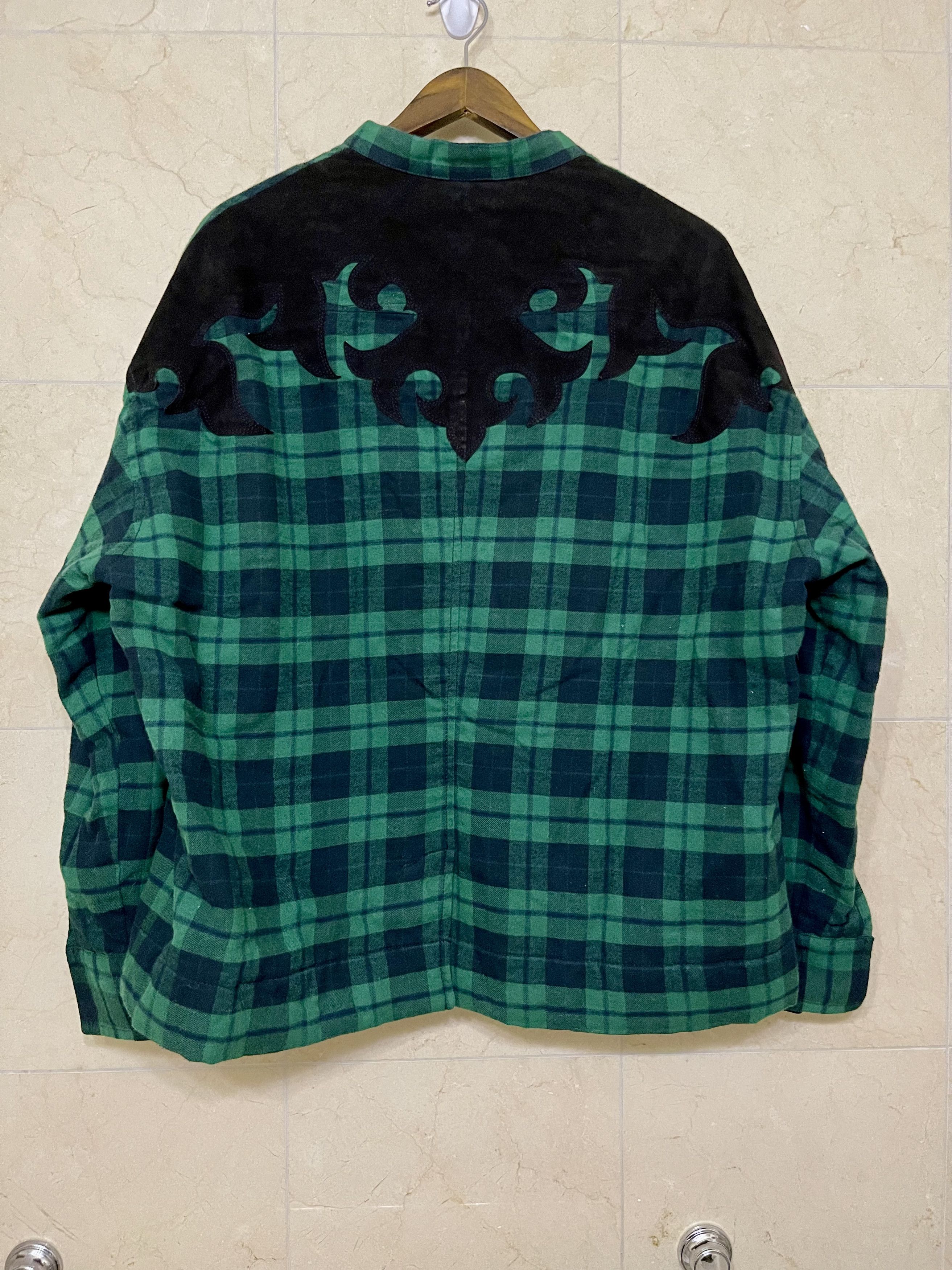 Haider Ackermann Flannel Jacket, Flame Motif Back Size US S / EU 44-46 / 1 - 1 Thumbnail