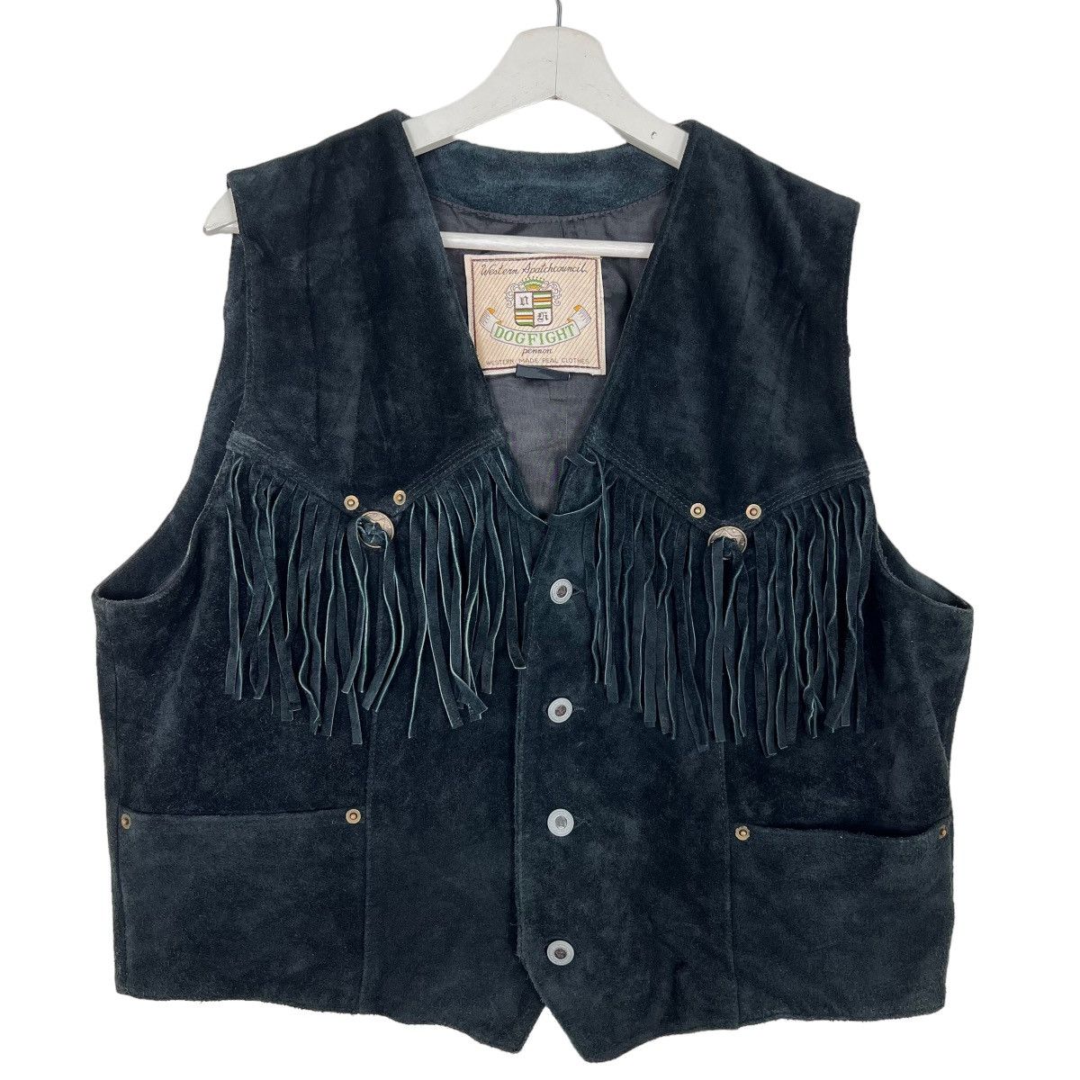 Japanese Brand 🔥 DOGFIGHT WESTERN LEATHER TANK TOP VEST Size US M / EU 48-50 / 2 - 1 Thumbnail